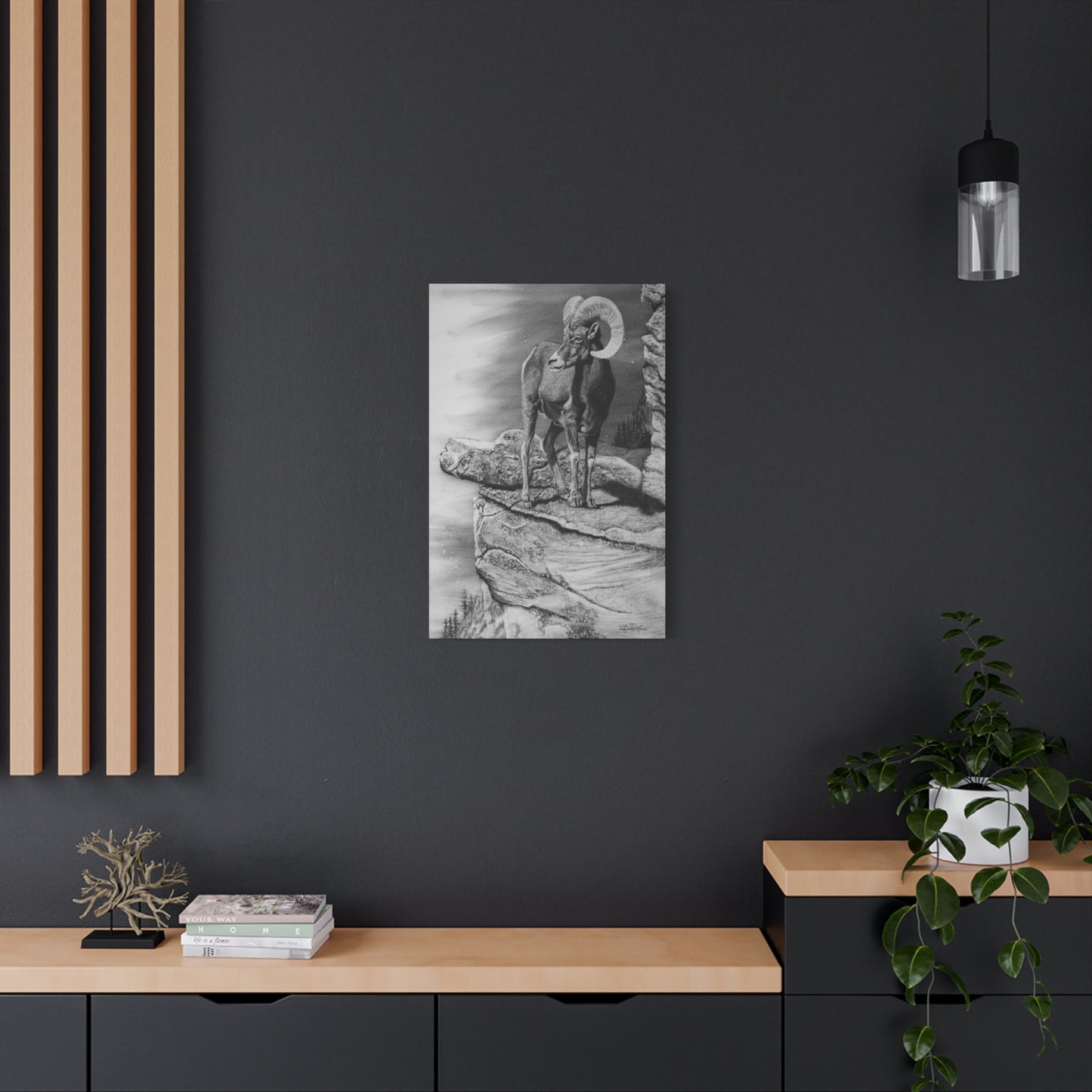 Legendary, Bighorn Sheep Stretched Canvas Wall Art