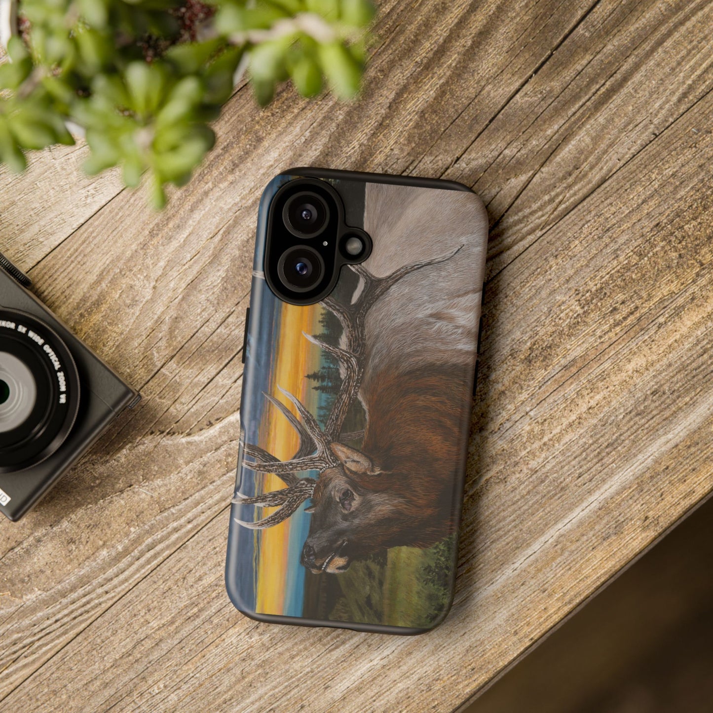 Sunset Serenade, Elk Phone Case