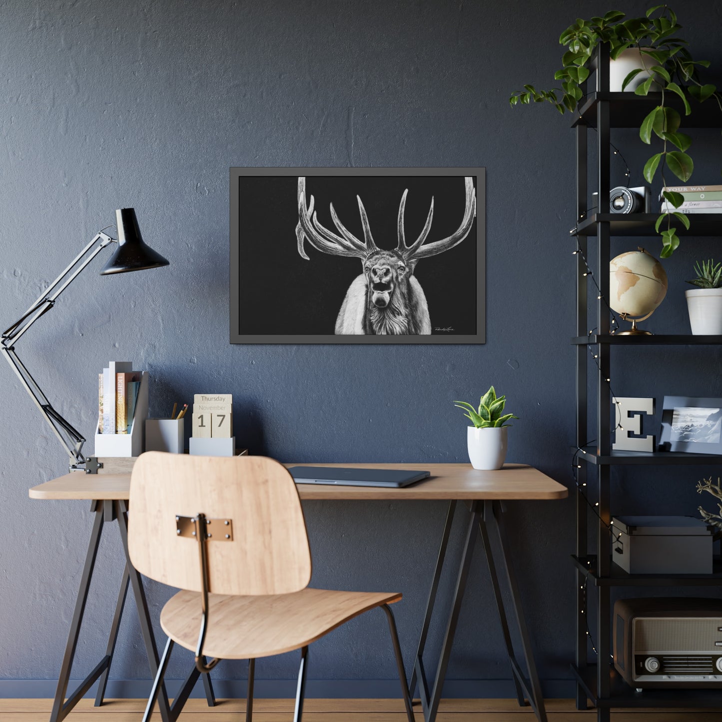 Heavy is the Crown, Framed Elk Fine Art Print