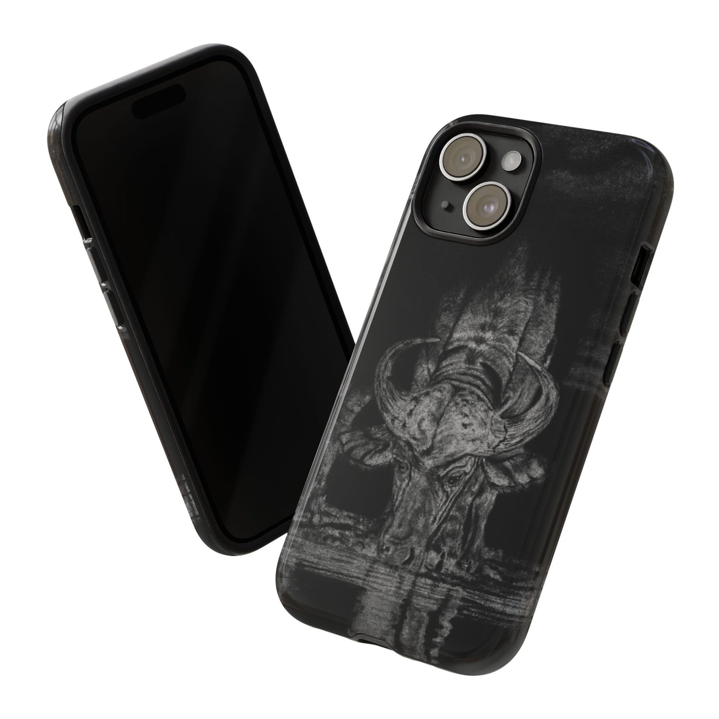 The Waterhole, Cape Buffalo Tough Phone Cases