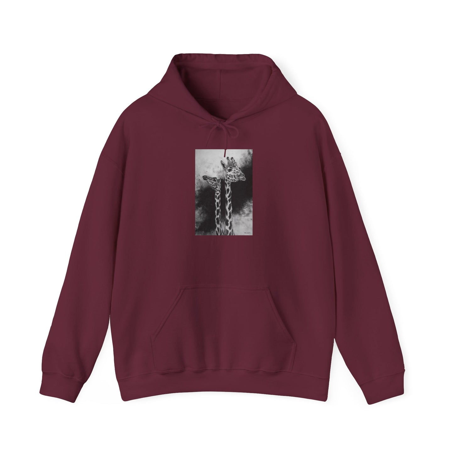 Grace in the Grassland, Giraffe Unisex Heavy Blend™ Hooded Sweatshirt