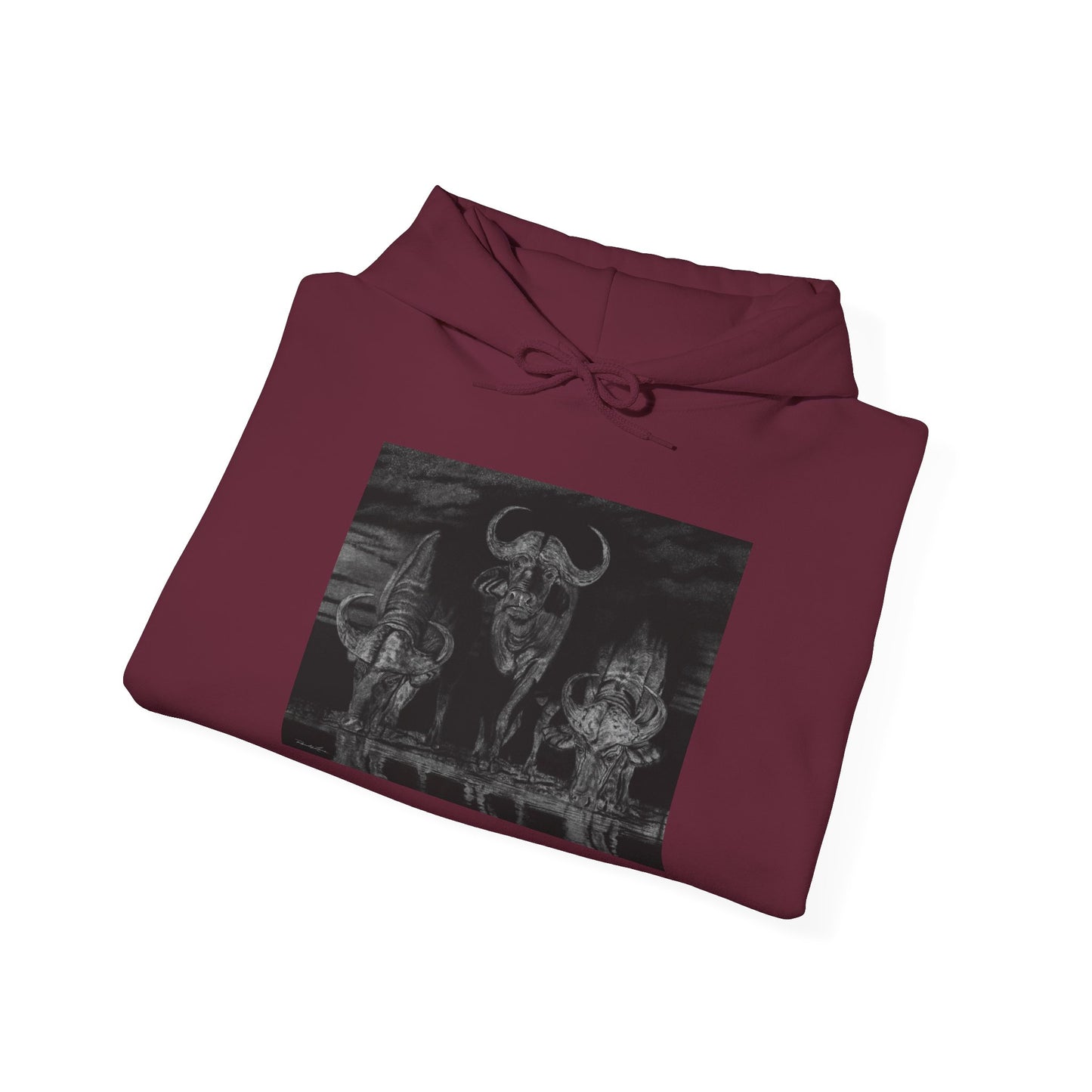 The Waterhole, Cape Buffalo Hooded Sweatshirt