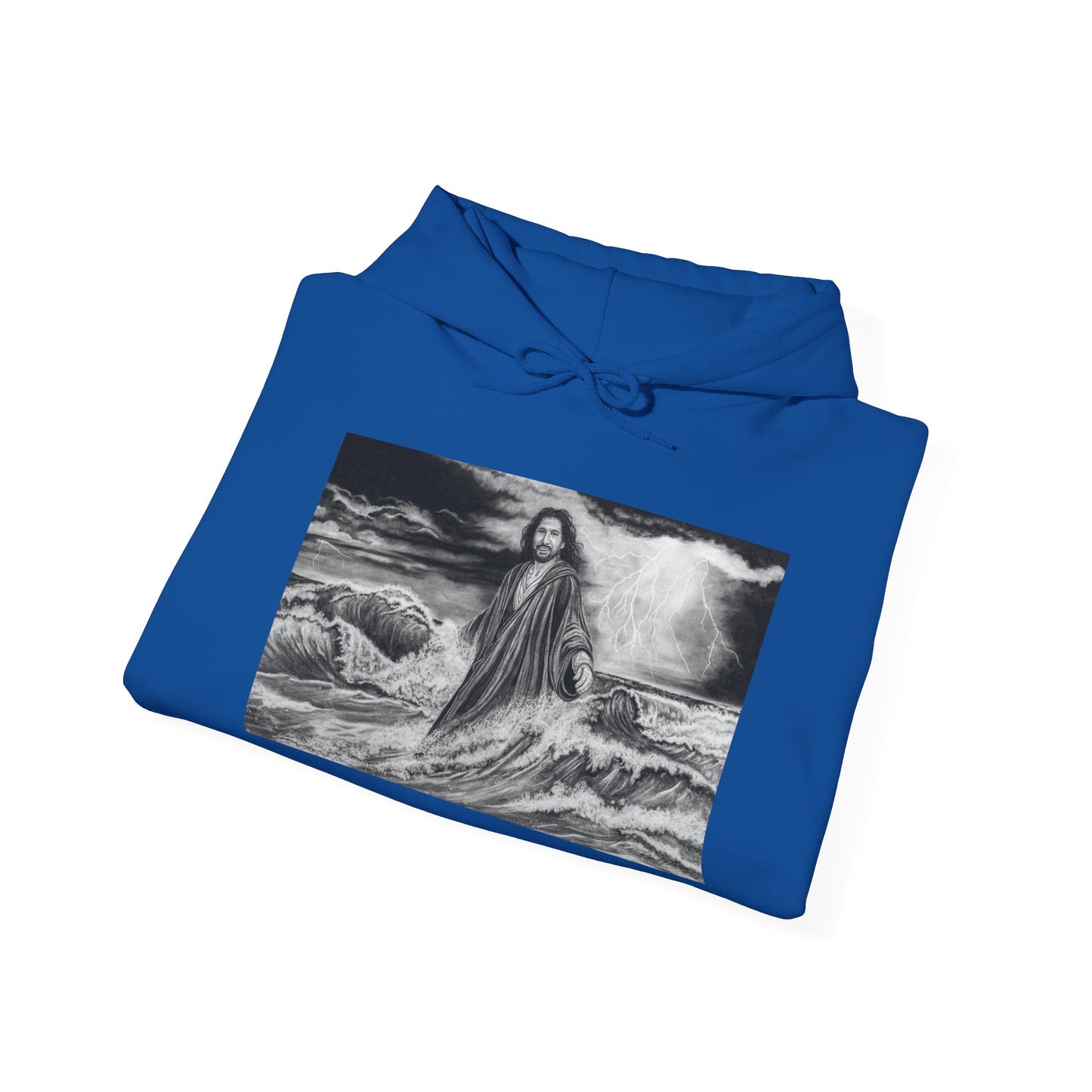 View from the Boat, Jesus Walking on Water Painting Hoodie Sweatshirt