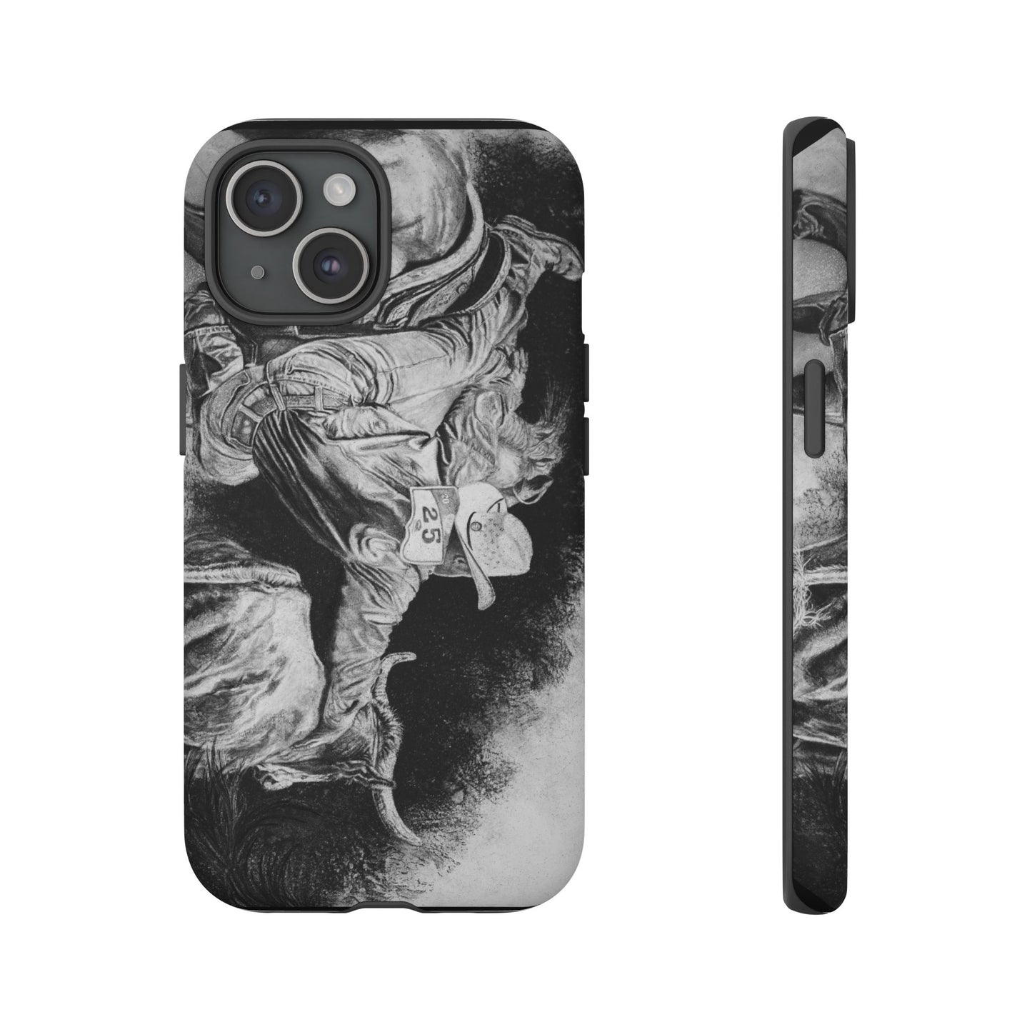 Contact. Cowboy Bulldogger Rodeo Art Phone Case - Tough Cases