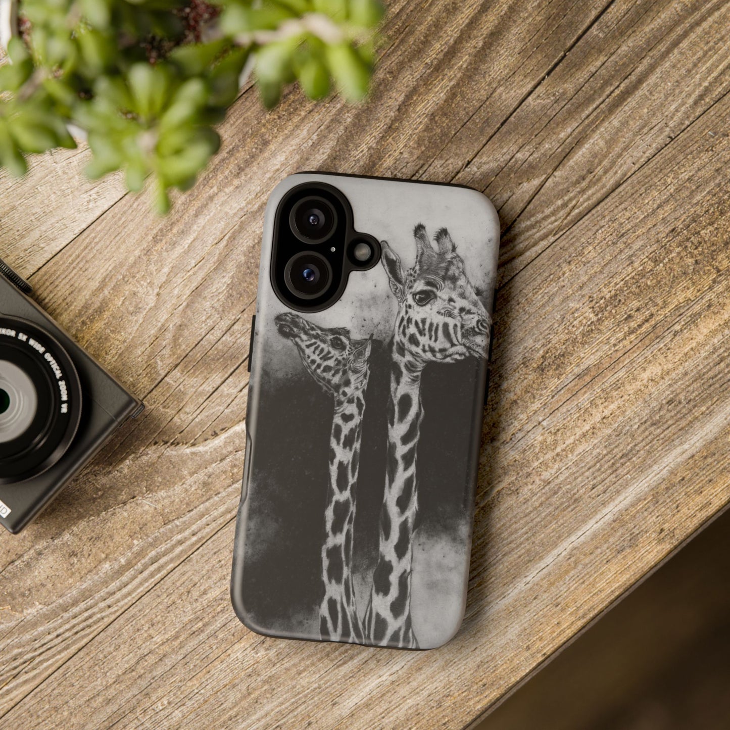 Grace in the Grassland, Giraffe Tough Phone Cases