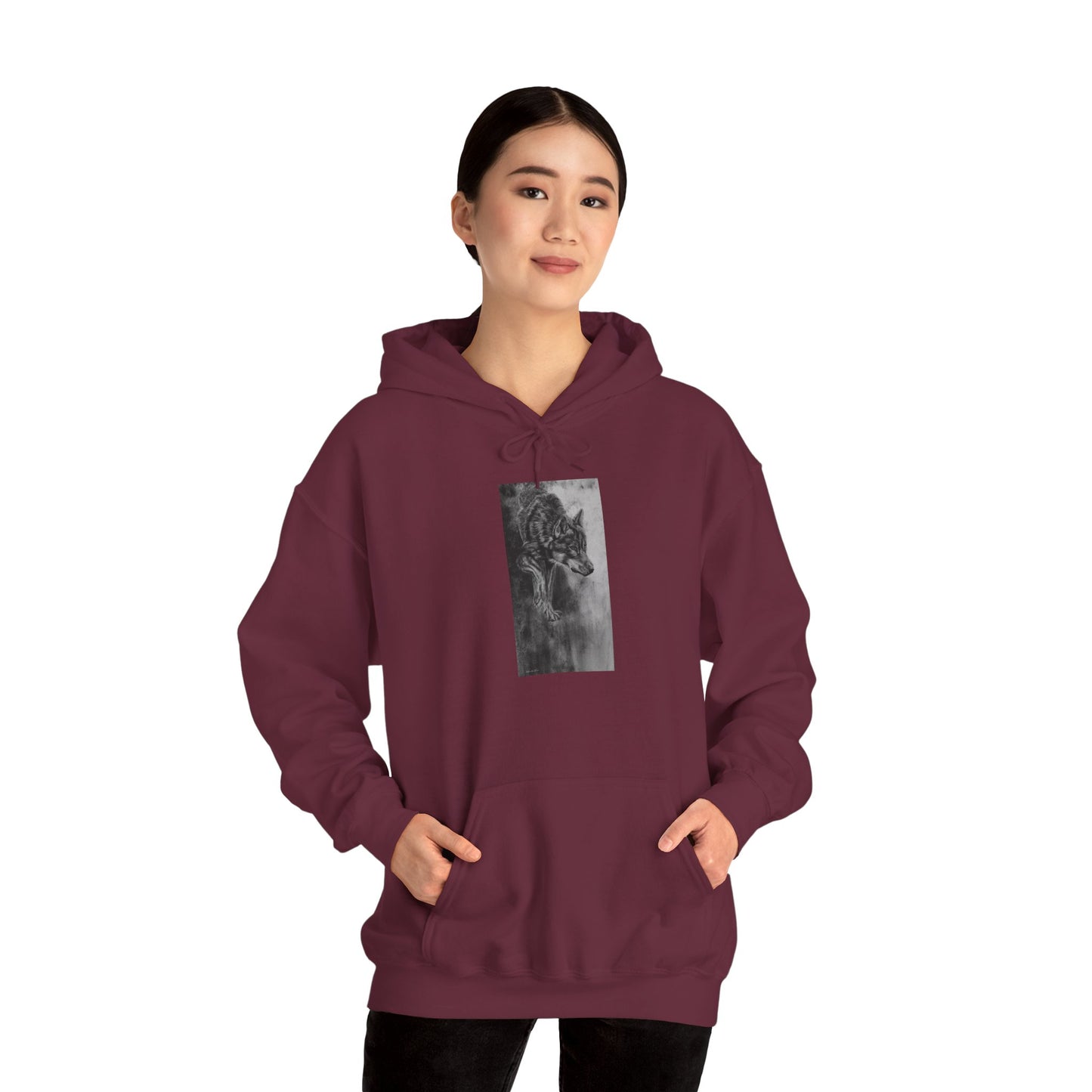 Specter, Wolf Unisex Hooded Sweatshirt