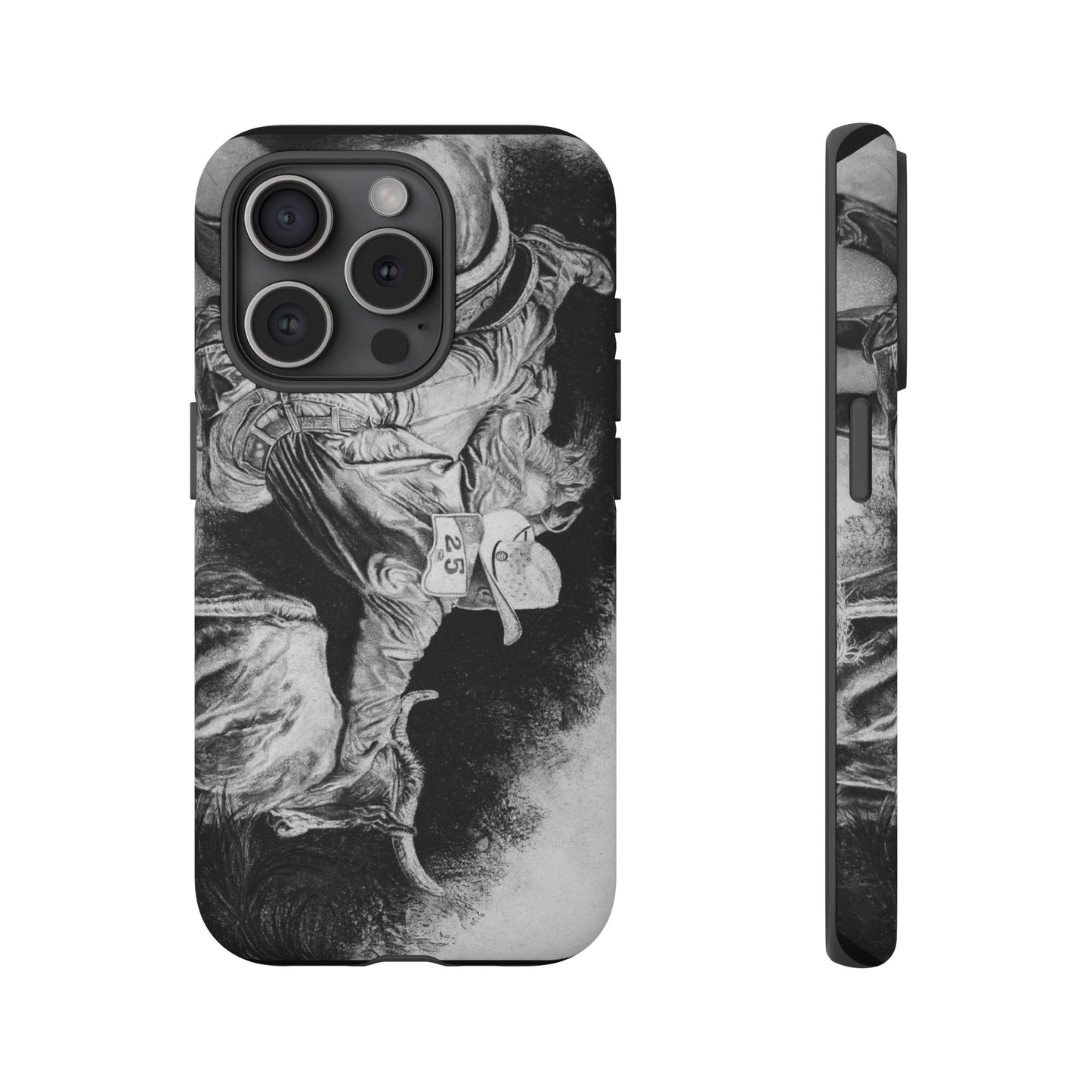 Contact. Cowboy Bulldogger Rodeo Art Phone Case - Tough Cases