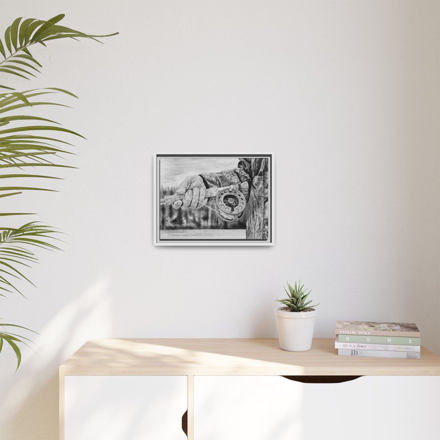 Therapy, Framed Canvas Fishing Fine Art Print