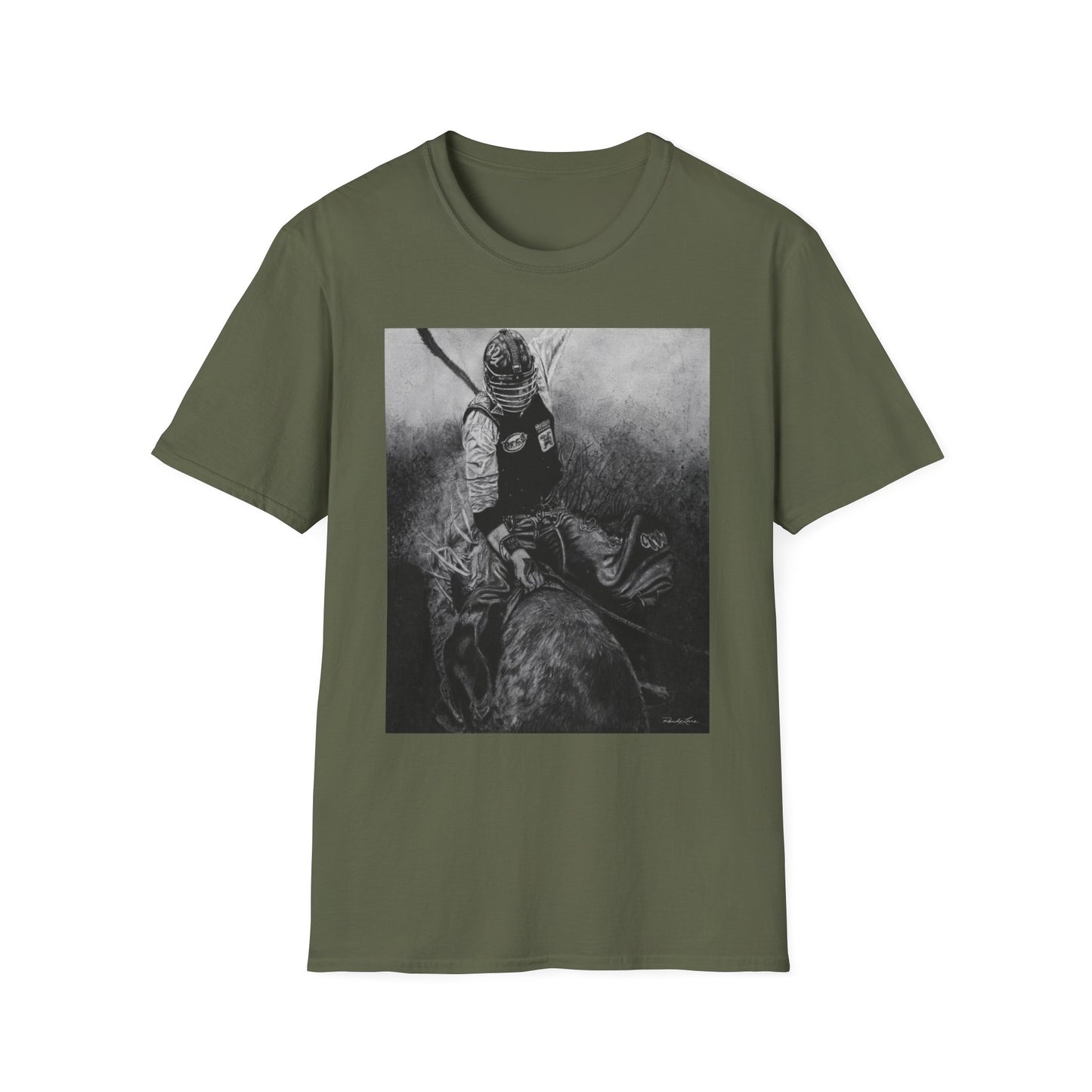 Gettin Frosty. Bull Rider Graphic Tee, Soft Style Casual Shirt
