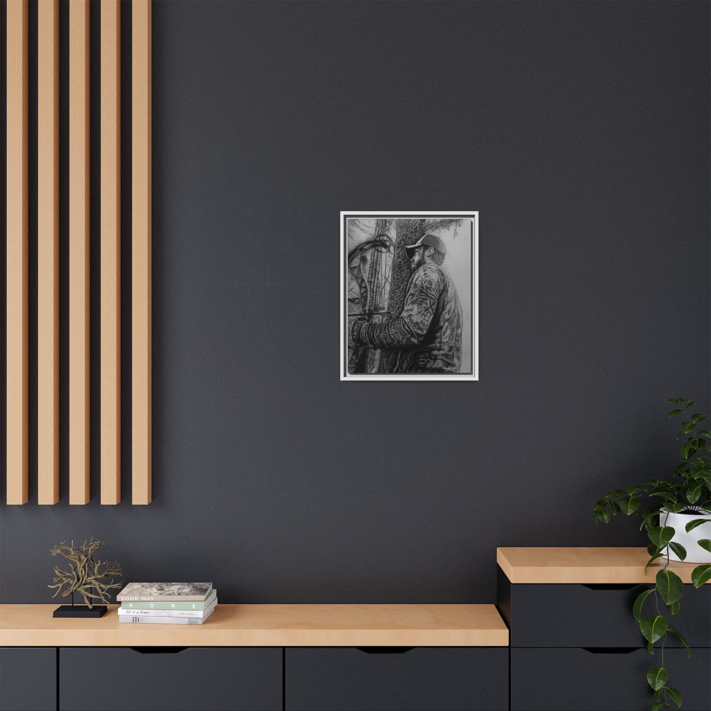 The Grind, Framed Matte Canvas Archery Hunting Art Print