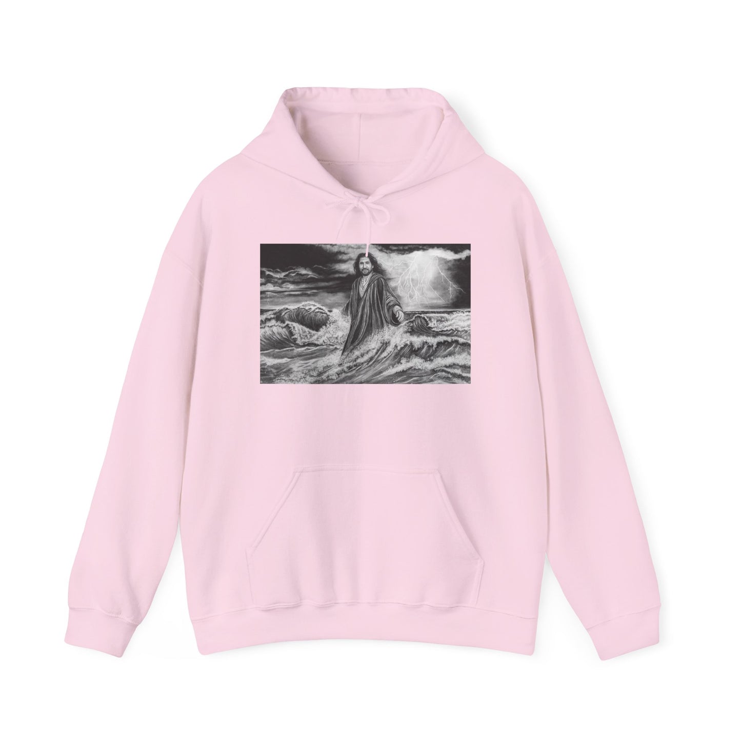 View from the Boat, Jesus Walking on Water Painting Hoodie Sweatshirt