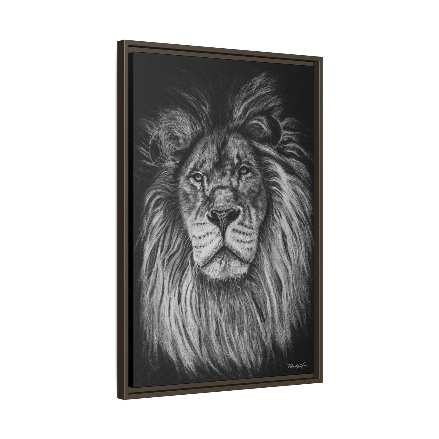The Mane Event, Matte Canvas Lion Prints, Framed (Multi-color)