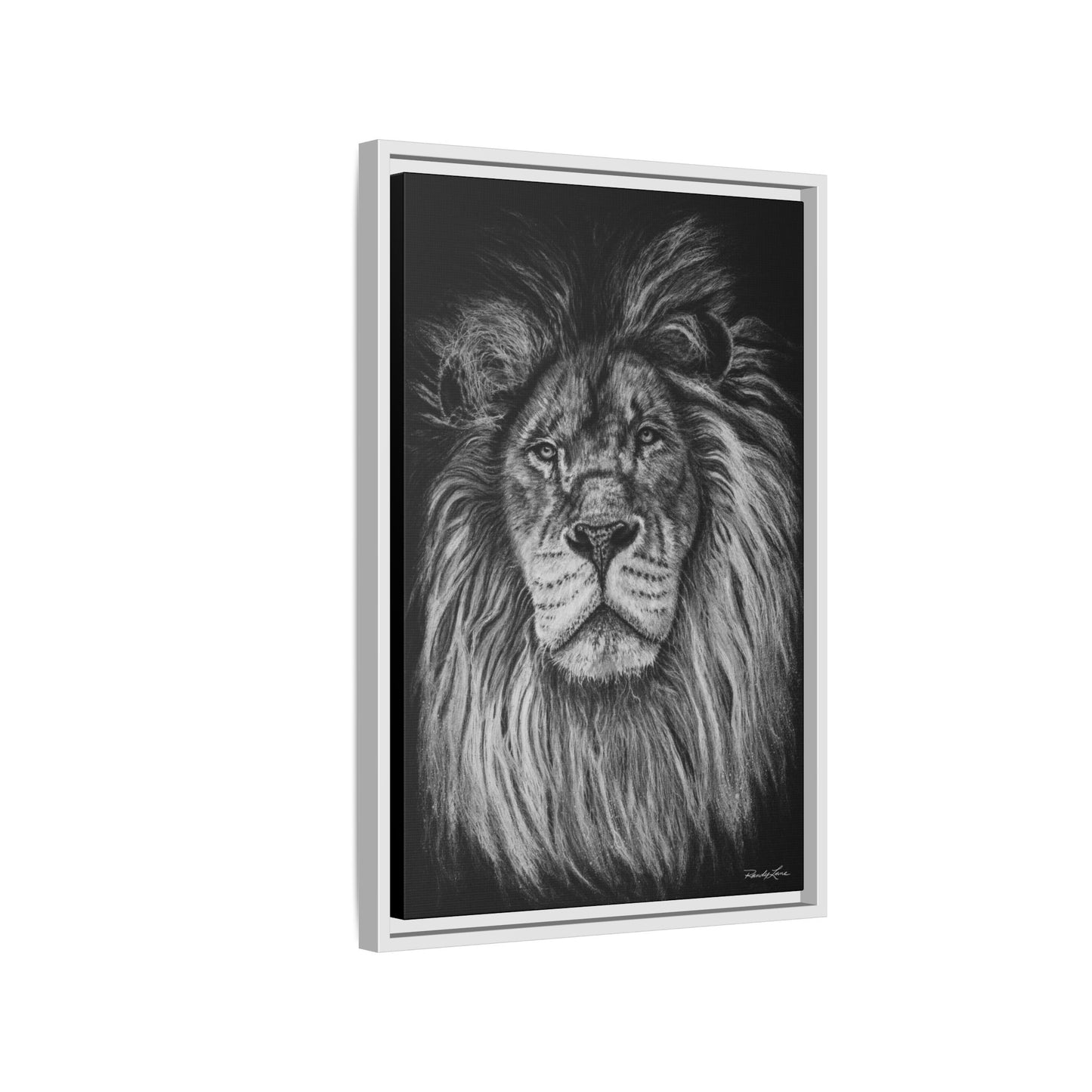 The Mane Event, Matte Canvas Lion Prints, Framed (Multi-color)
