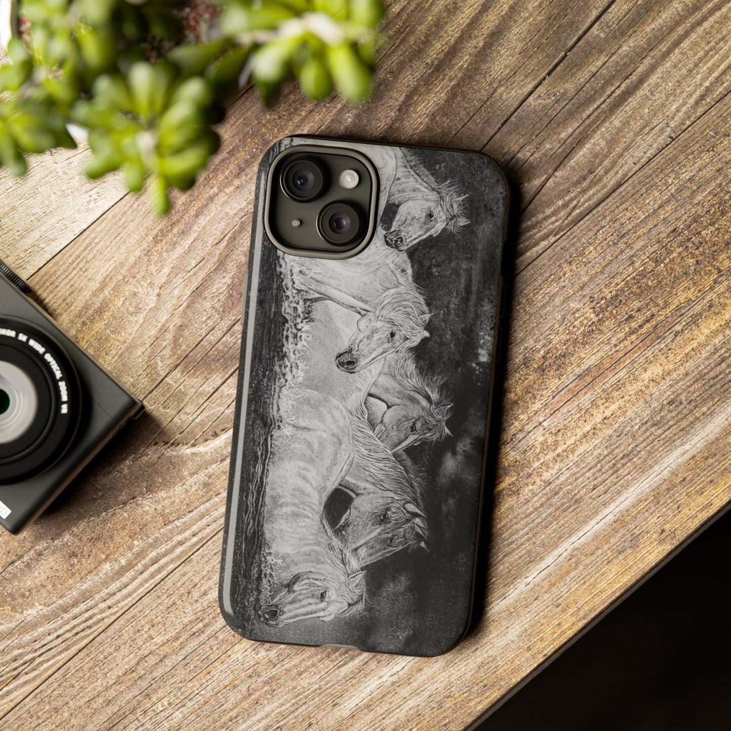 Night Swim, Horse-Themed Phone Case, Stylish Tough Cases