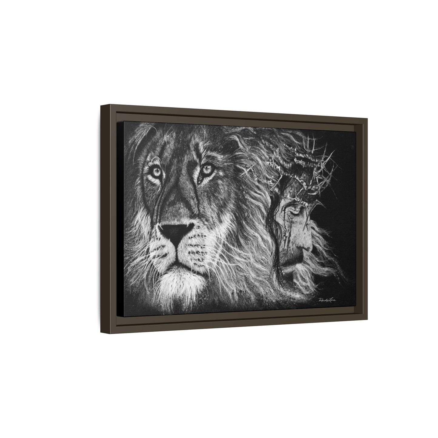 Lion King, Framed Matte Canvas Print