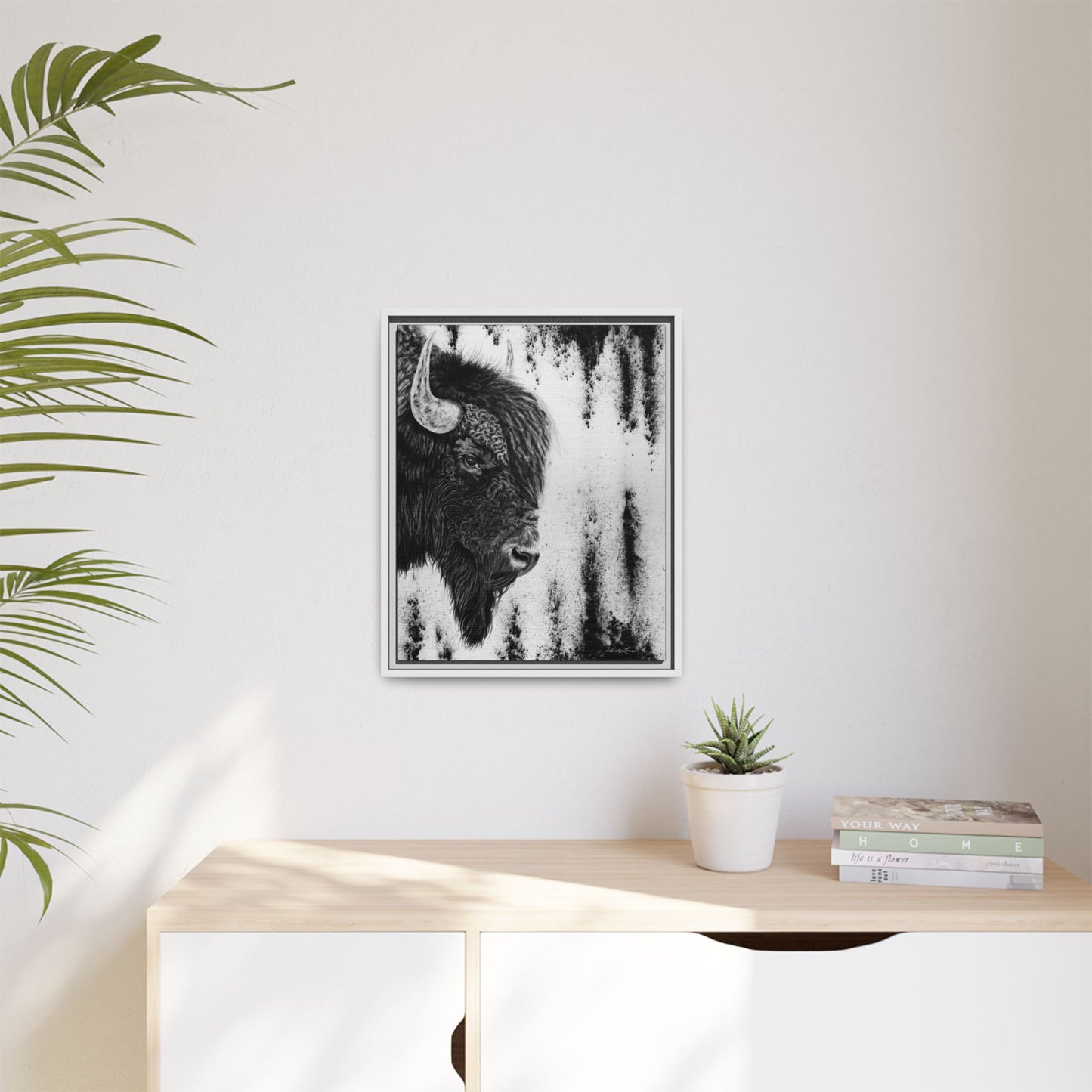 Pride, Framed Bison Canvas Art