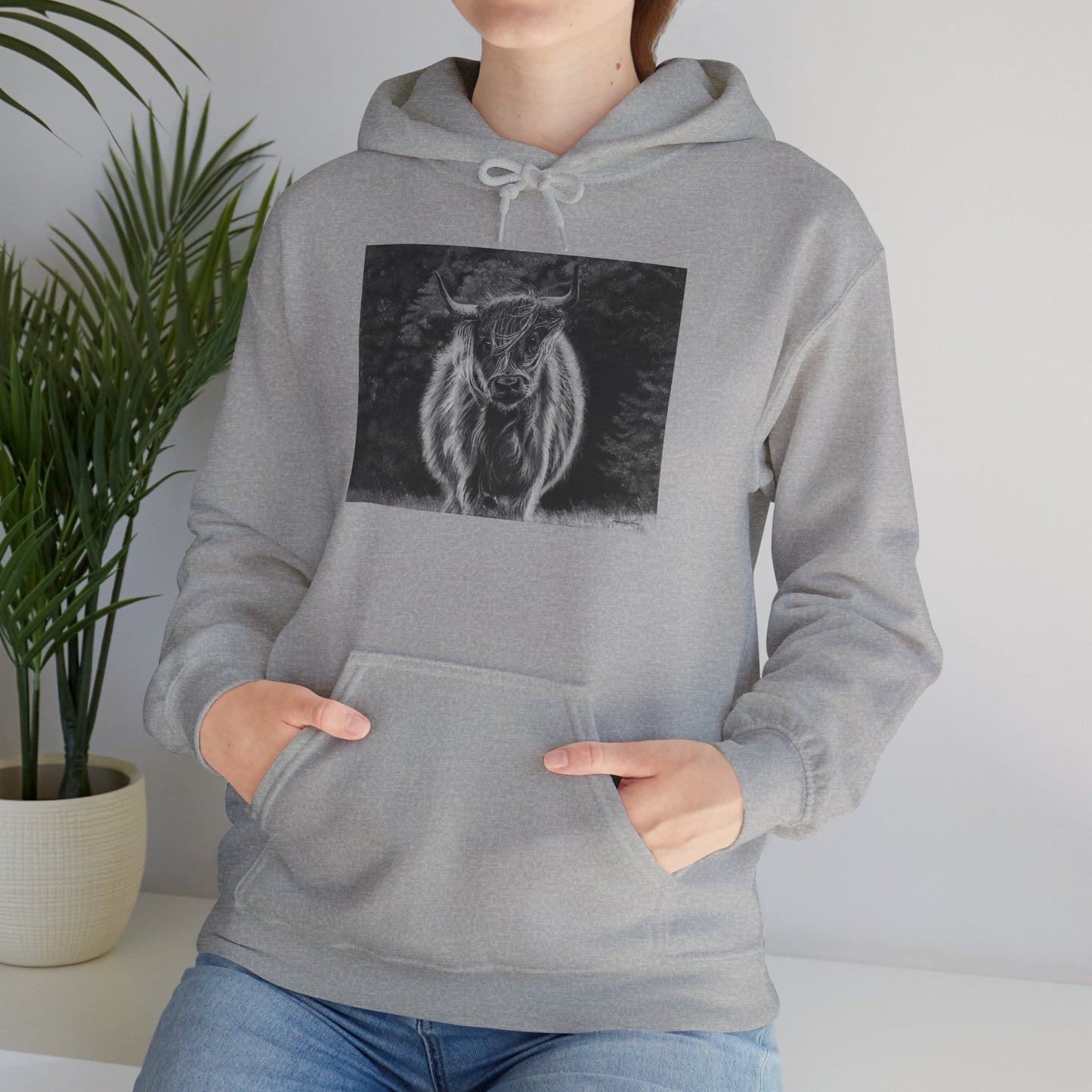 Ragamuffin. Highland Cow Graphic Hoodie