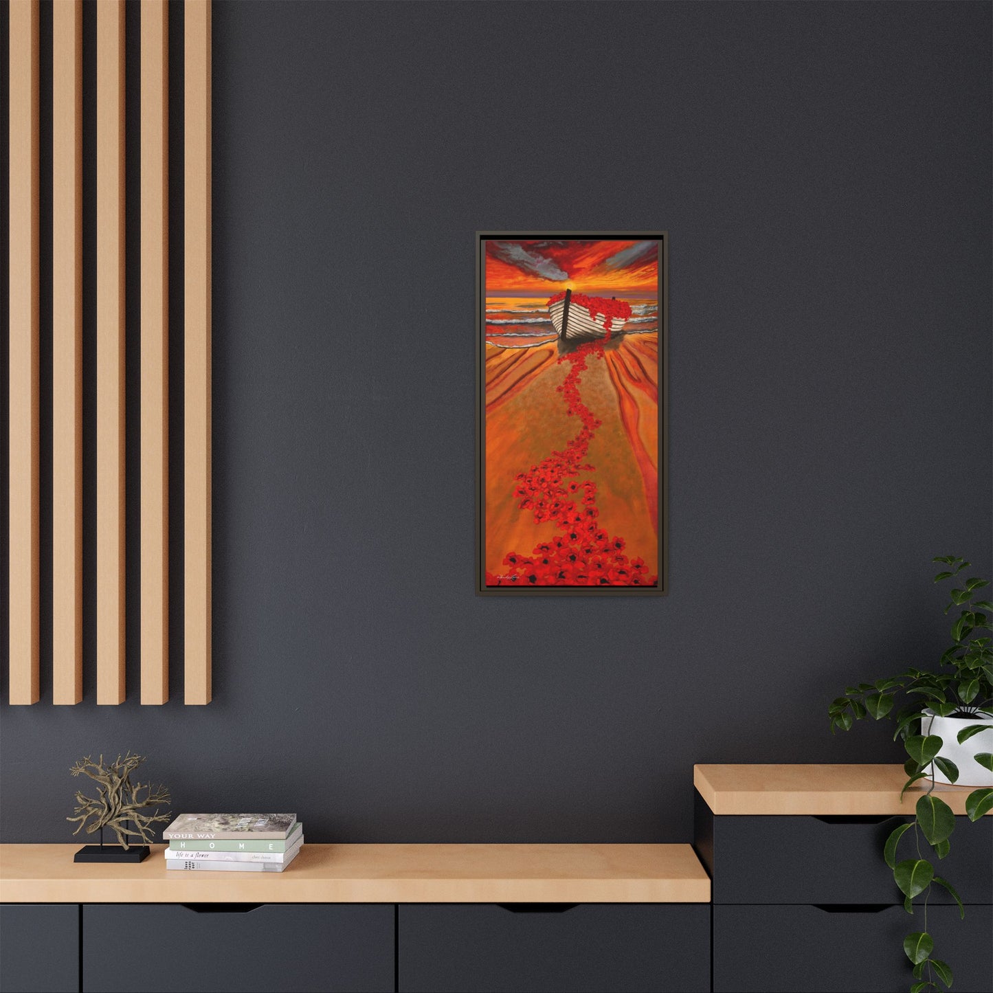 Grace Garden, Vibrant Framed Canvas Art