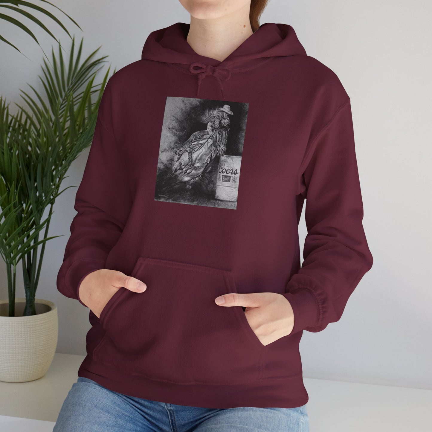 Sophie's Run. Rodeo Barrel Racer Unisex Heavy Blend™ Hooded Sweatshirt