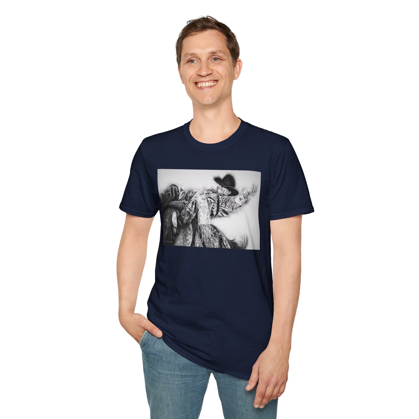 Go Time. Rodeo Cowboy Unisex Softstyle T-Shirt