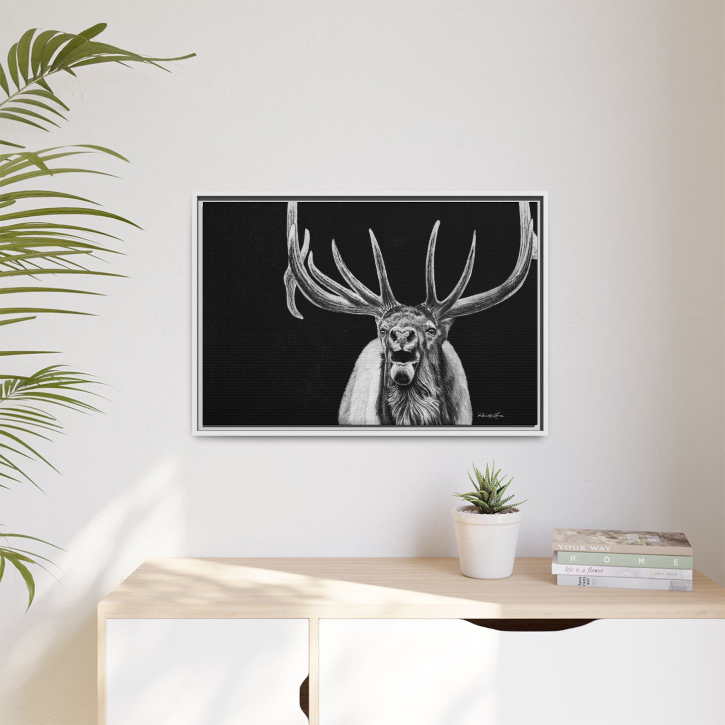 Heavy is the Crown, Elk Matte Canvas Print, Framed (Multi-color)