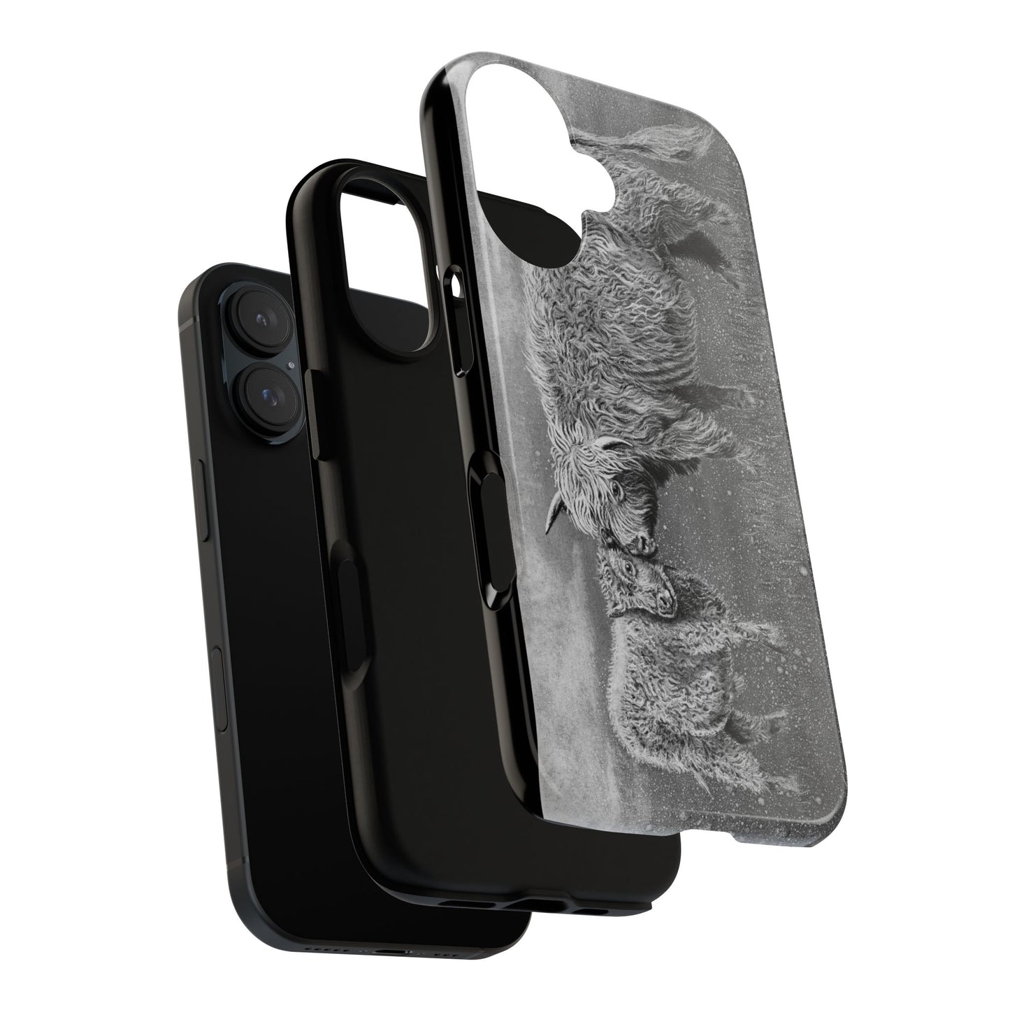 Highland Love, Highland Cow theme Phone Case, Tough Cases