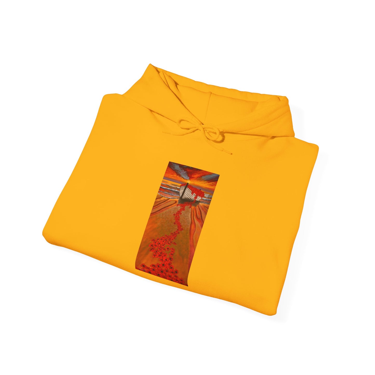 Grace Garden, Vibrant Sunset Graphic Hoodie, Unisex Hooded Sweatshirt