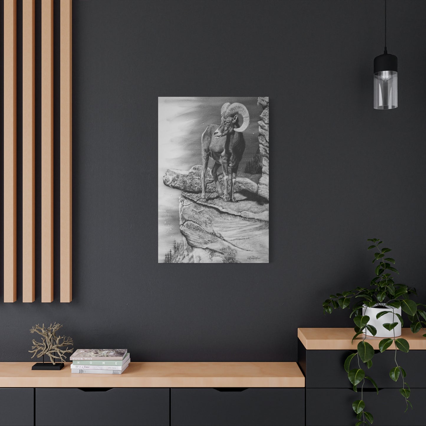 Legendary, Bighorn Sheep Stretched Canvas Wall Art