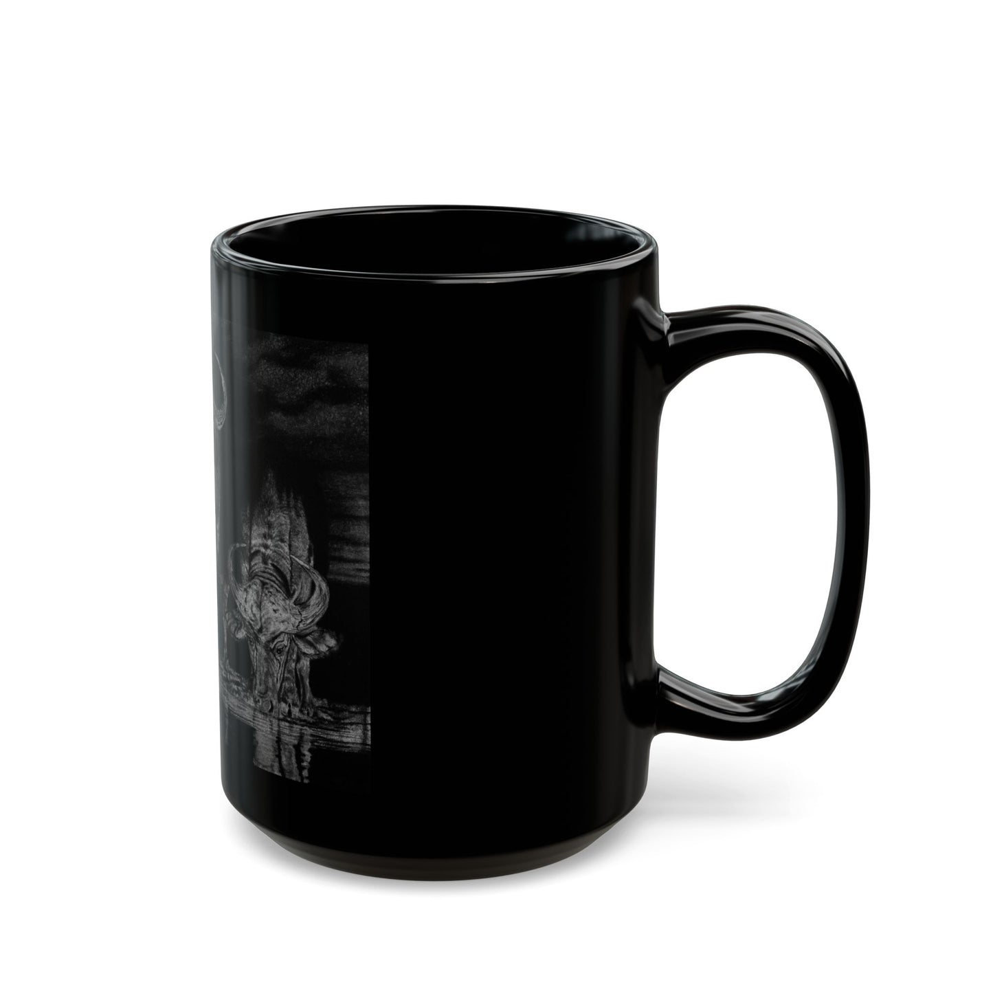 The Waterhole, Cape Buffalo Black Mug