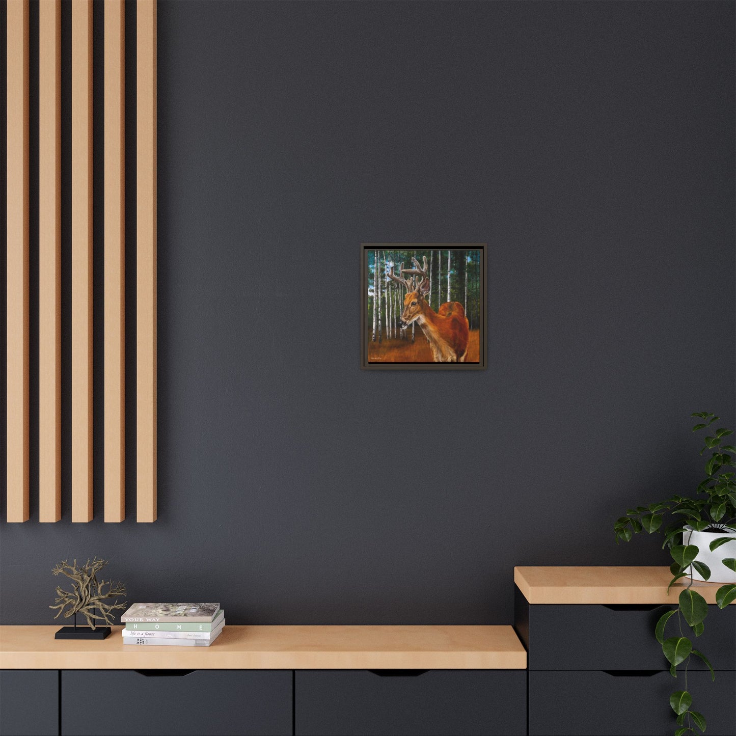 Velvet Crush, Framed Deer Canvas Art