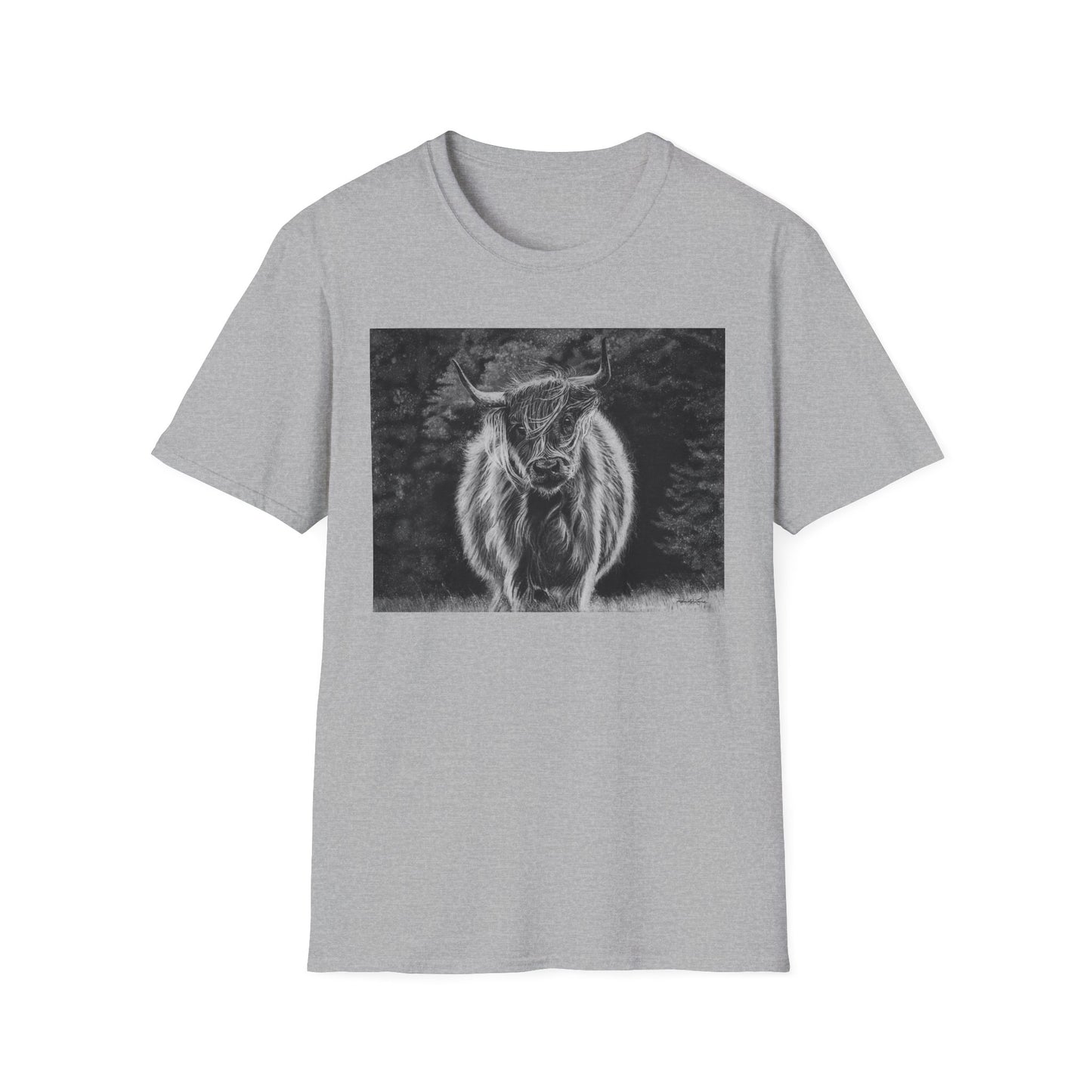 Ragamuffin. Highland Cow Unisex Softstyle T-Shirt