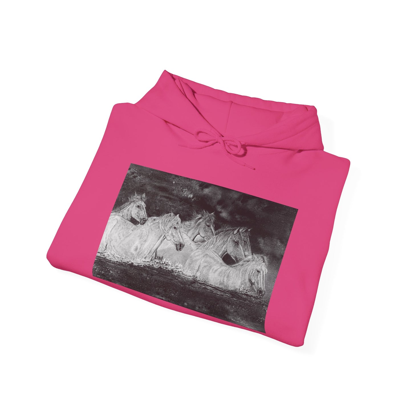 Night Swim, Horse Unisex Hooded Sweatshirt