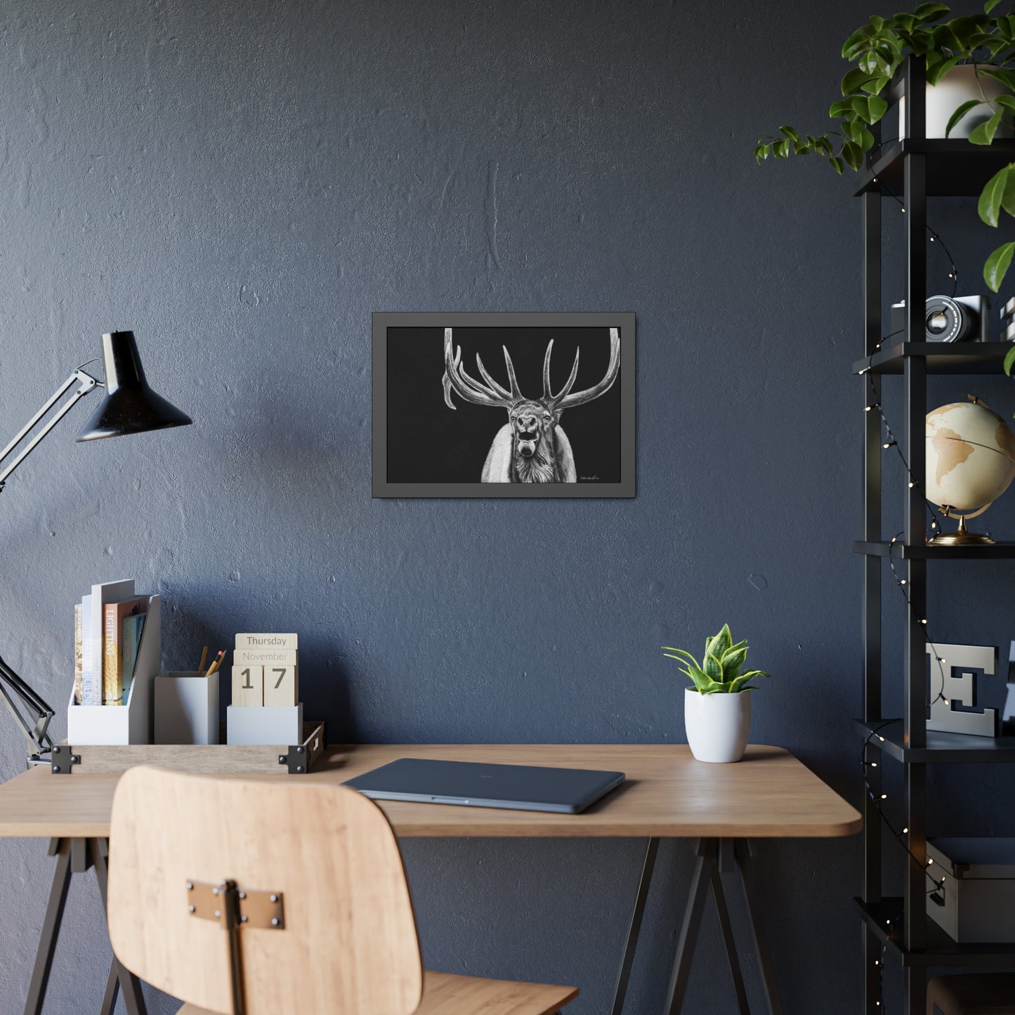 Heavy is the Crown, Framed Elk Fine Art Print