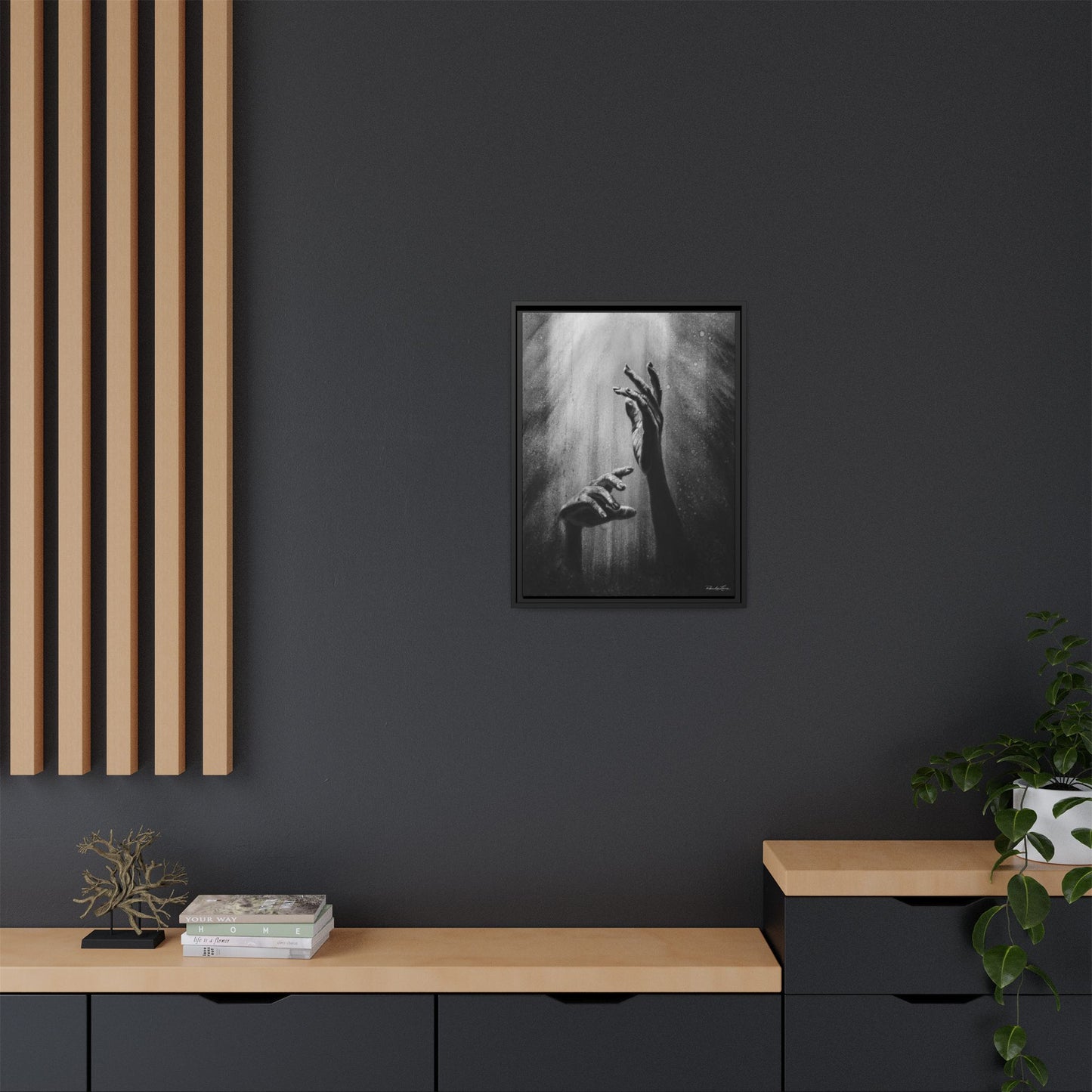 Divine Dance. Framed Stretched Matte Canvas Art Print