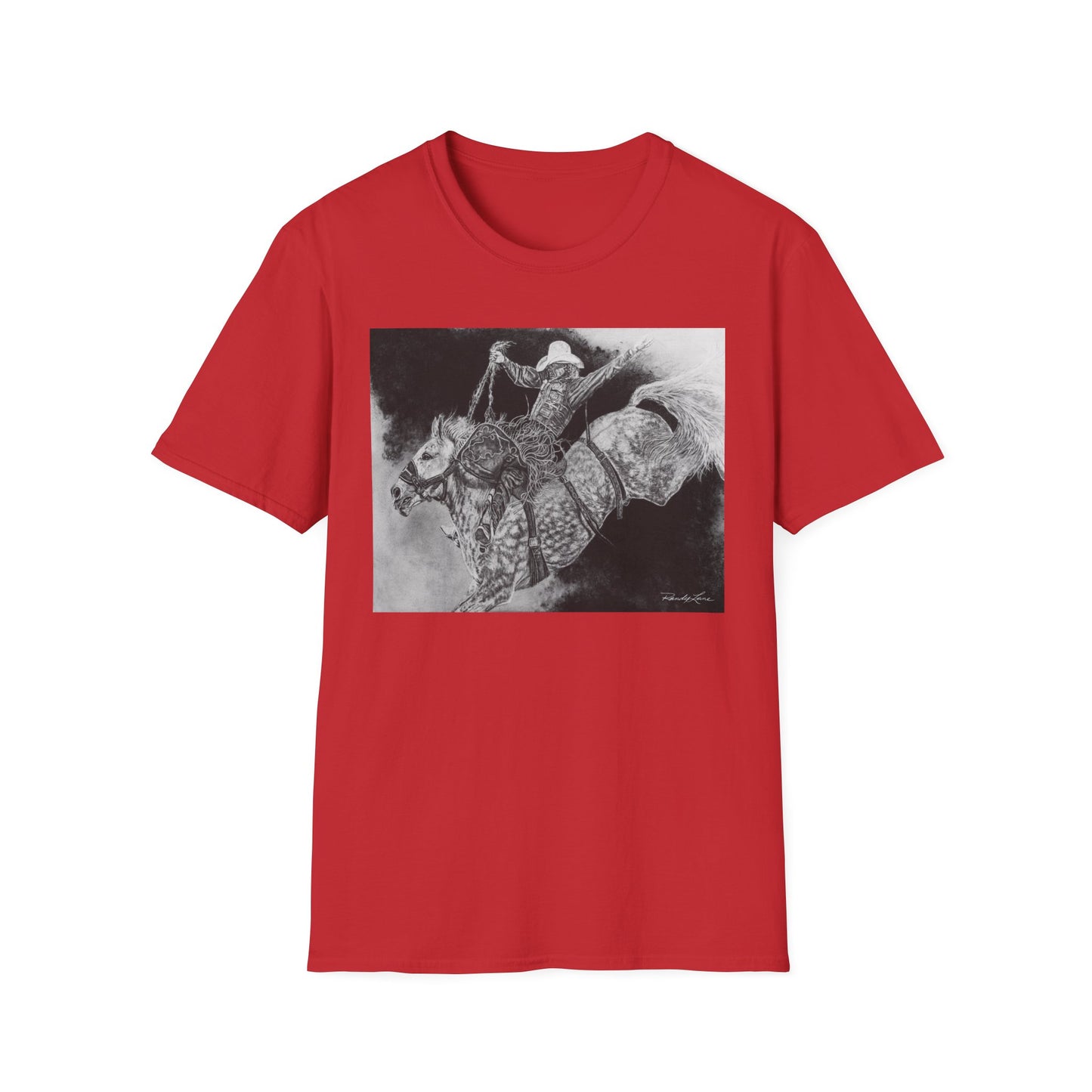 Big Grey, Rodeo Bareback Bronc Painting T-Shirt