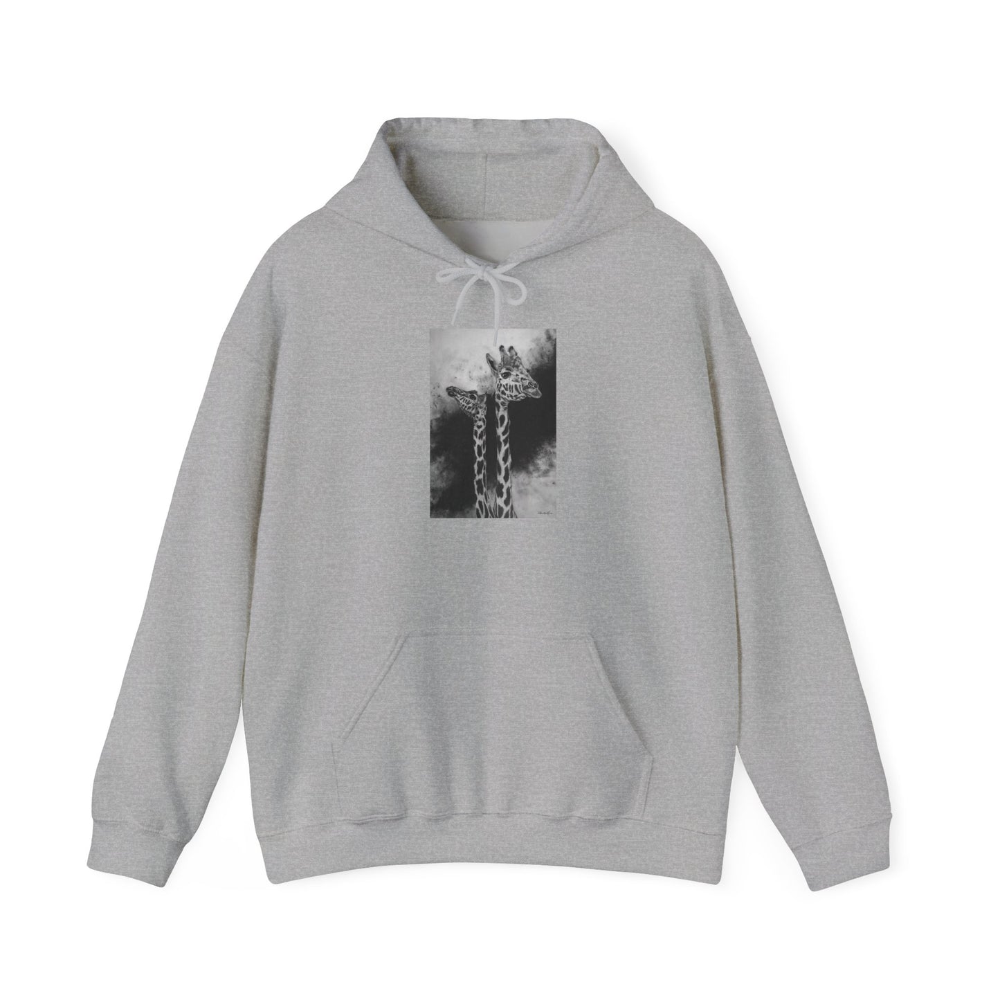 Grace in the Grassland, Giraffe Unisex Heavy Blend™ Hooded Sweatshirt