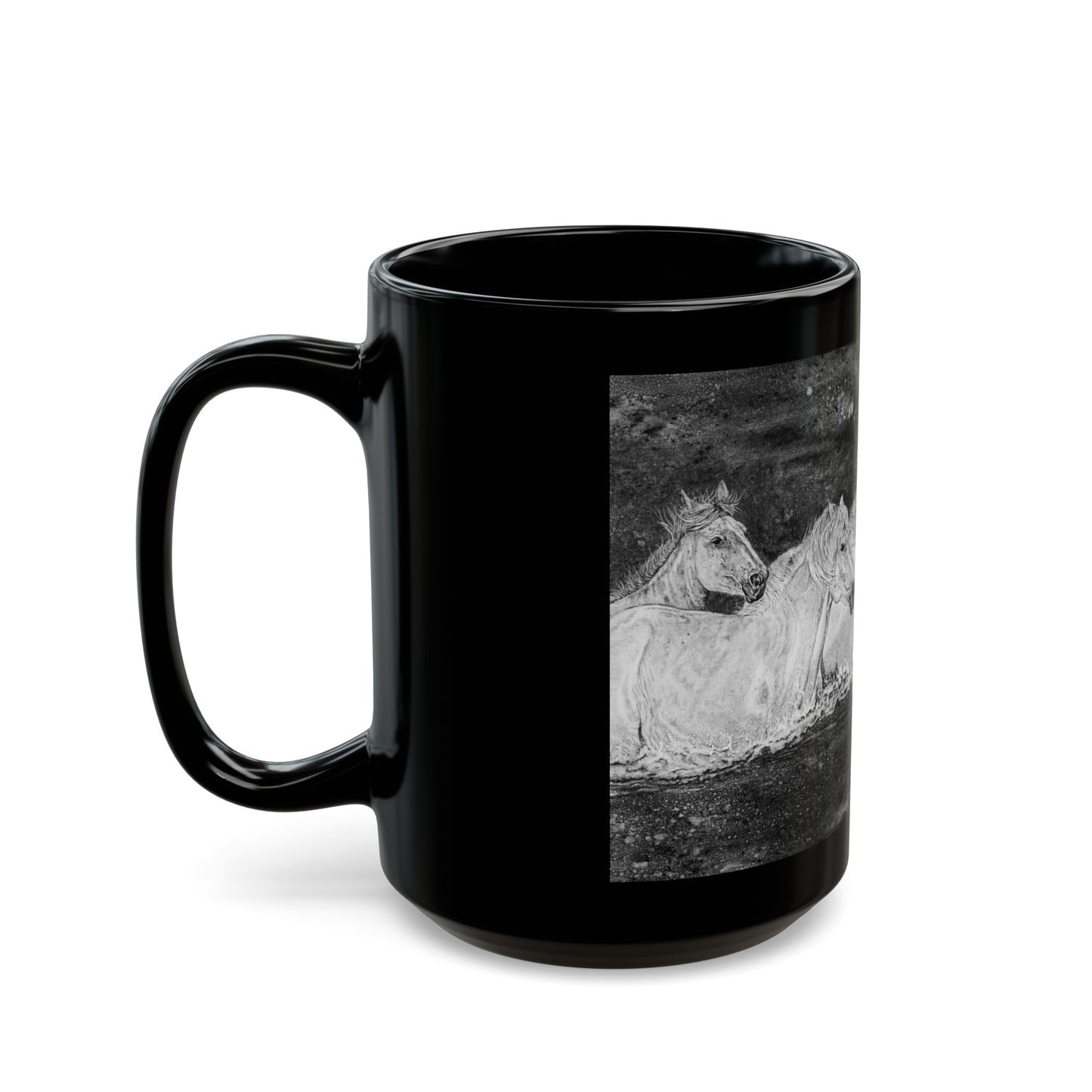 Night Swim, Black Mug