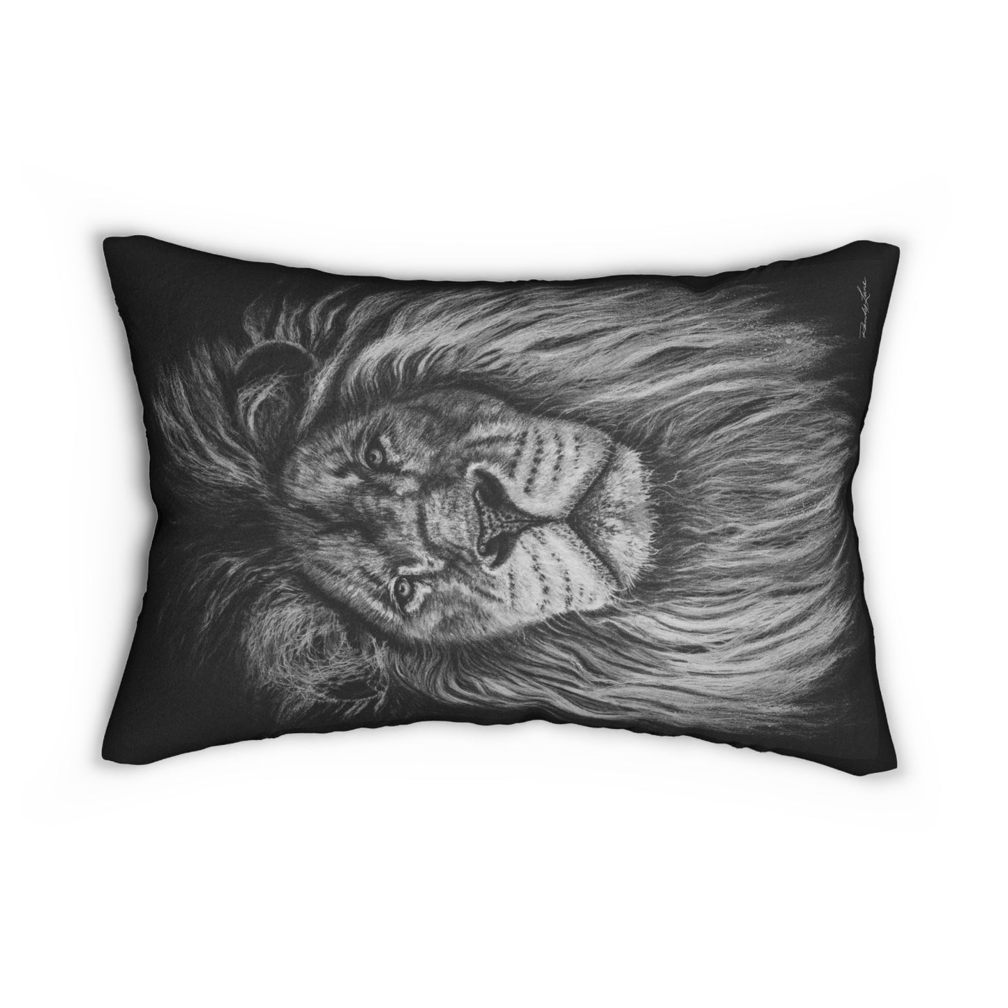 The Mane Event, Lion Spun Polyester Lumbar Pillow