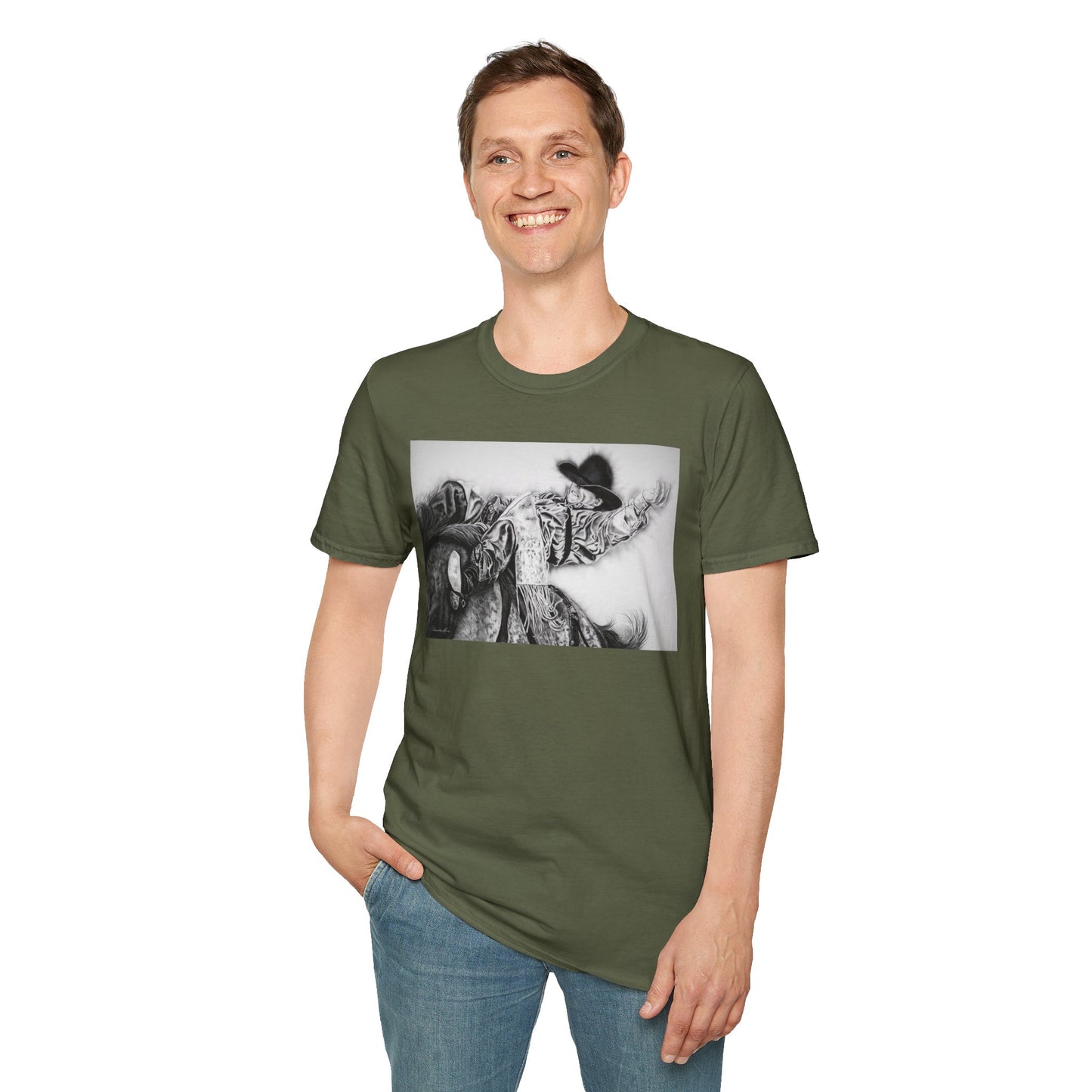Go Time. Rodeo Cowboy Unisex Softstyle T-Shirt