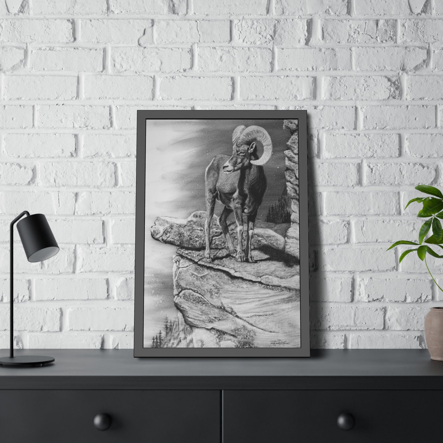 Legendary, Bighorn Sheep Framed Fine Art Print