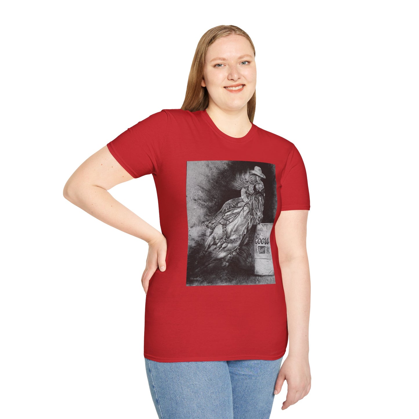 Sophie's Run. Rodeo Barrel Racer Unisex Softstyle T-Shirt