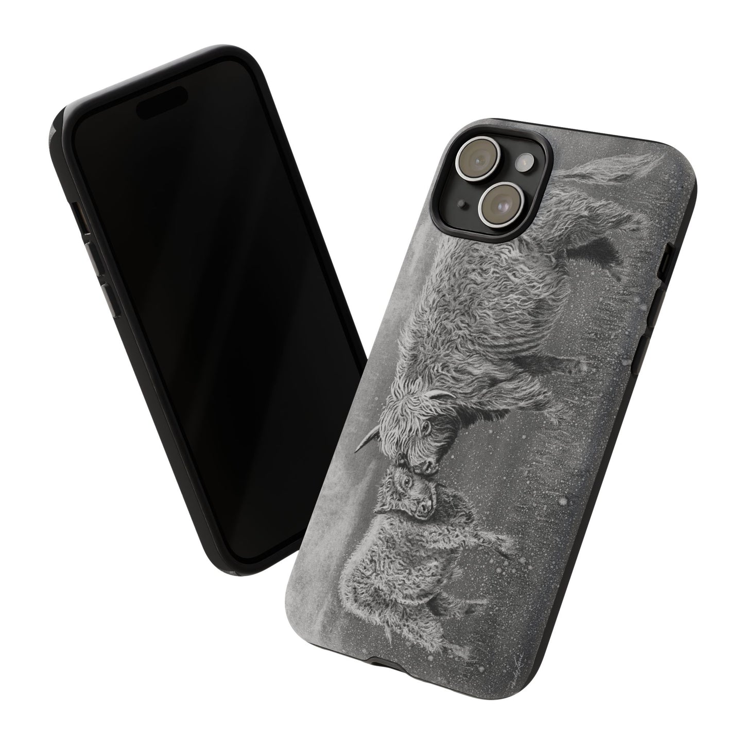 Highland Love, Highland Cow theme Phone Case, Tough Cases