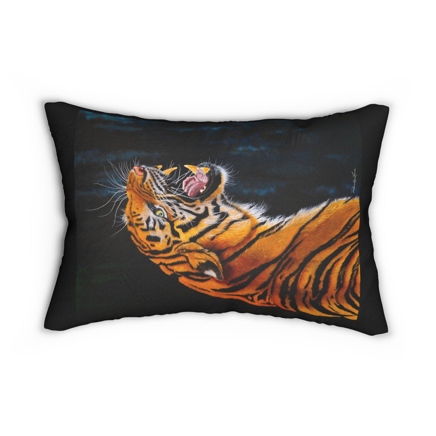 Beautifully Bold, Tiger Art Lumbar Pillow