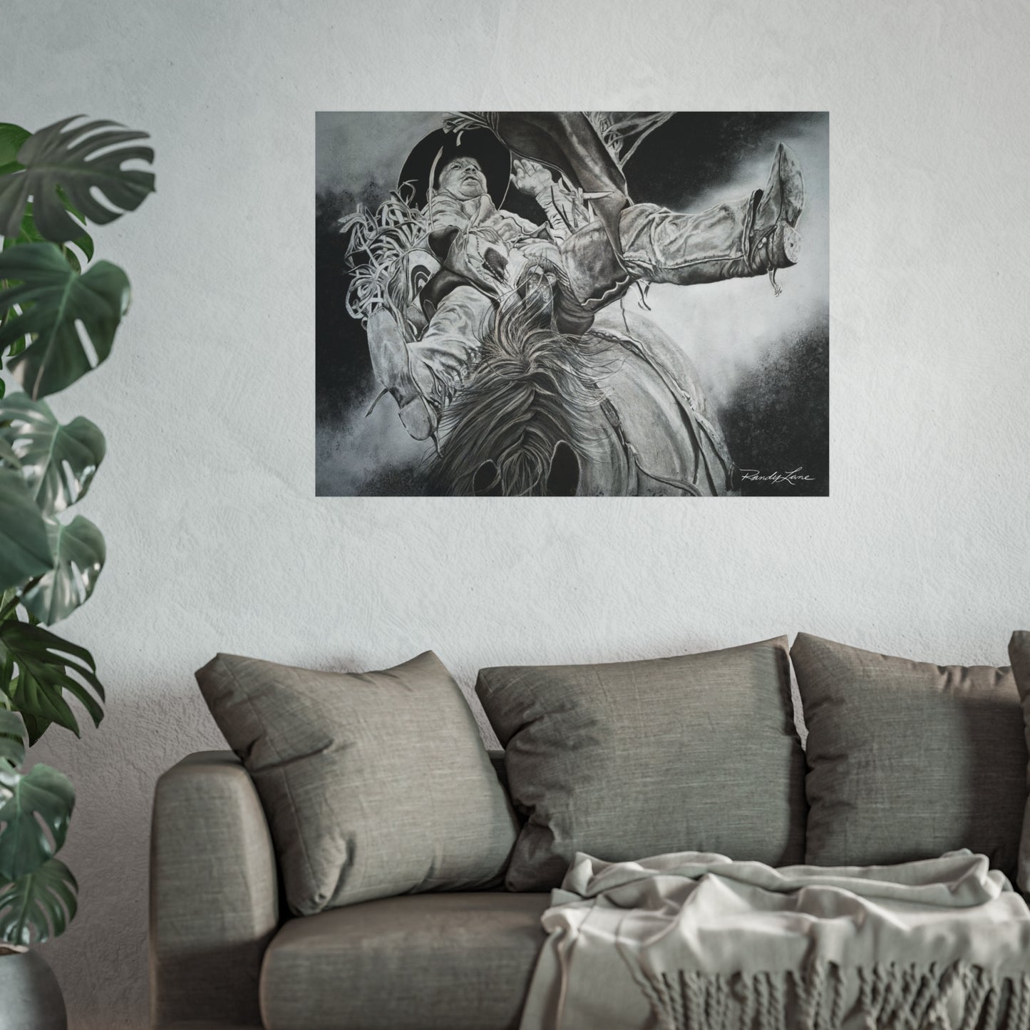 Battle Tested, Rodeo Bareback Rider Painting, Fine Art Print