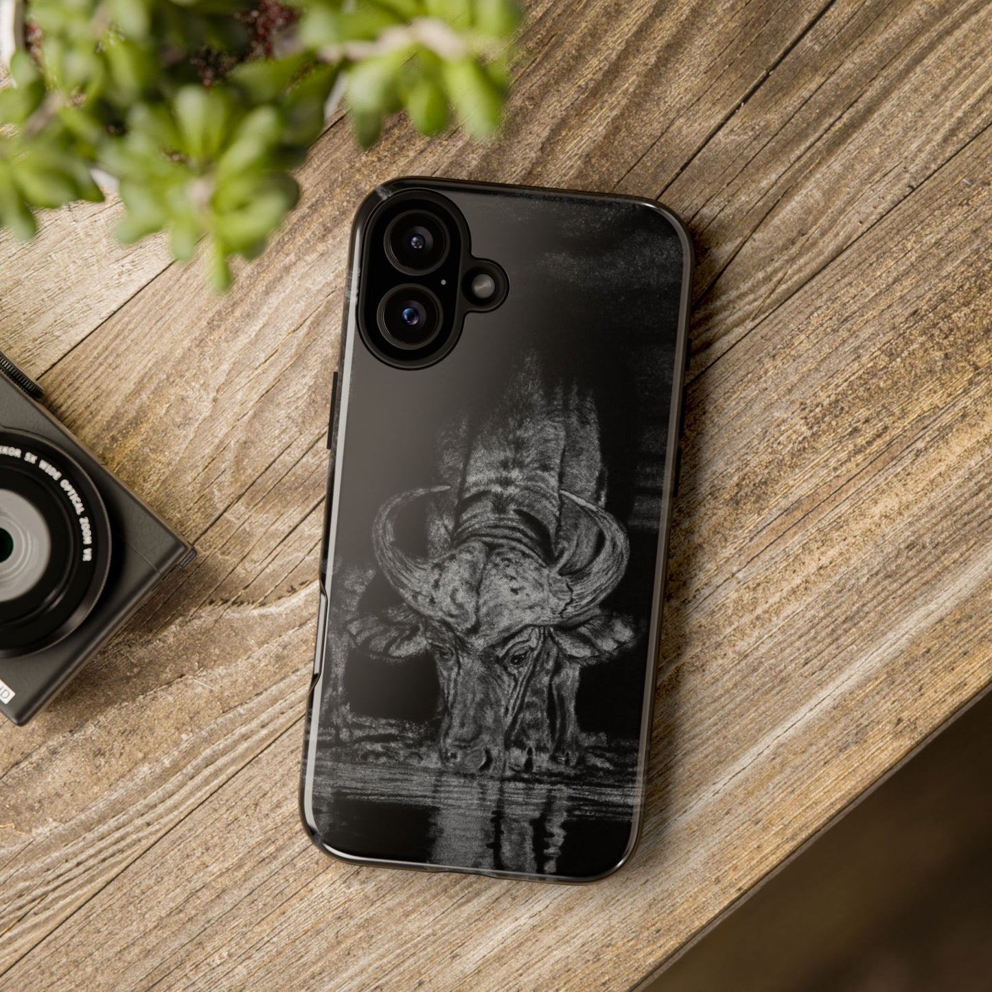 The Waterhole, Cape Buffalo Tough Phone Cases