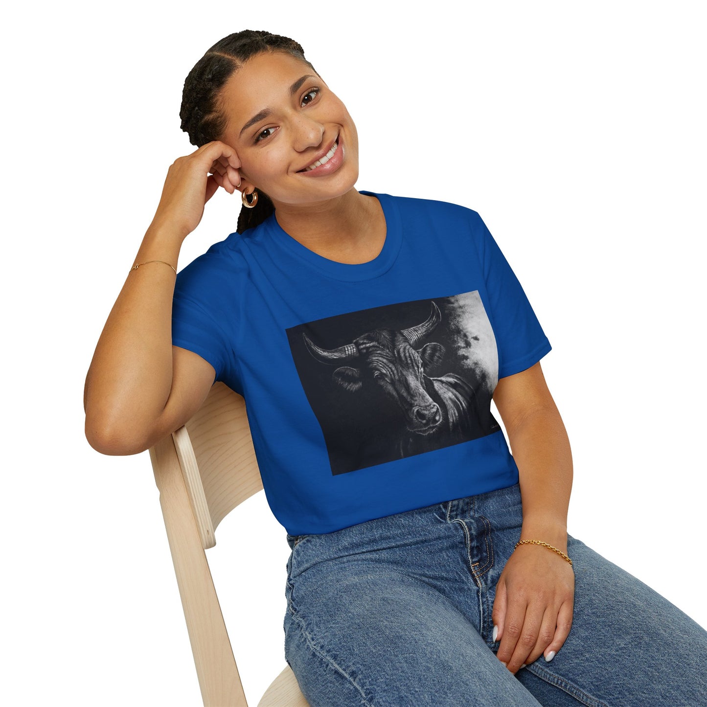 Stonebreaker. Bucking Bull Graphic Unisex Softstyle T-Shirt