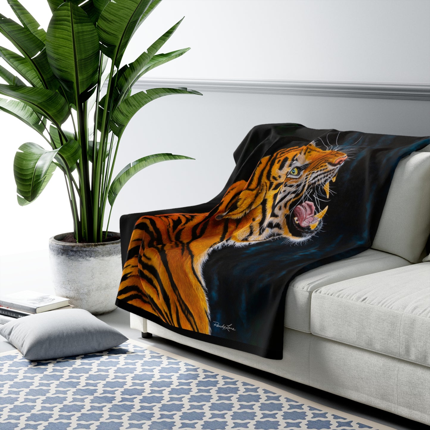 Beautifully Bold, Roaring Tiger Sherpa Fleece Blanket