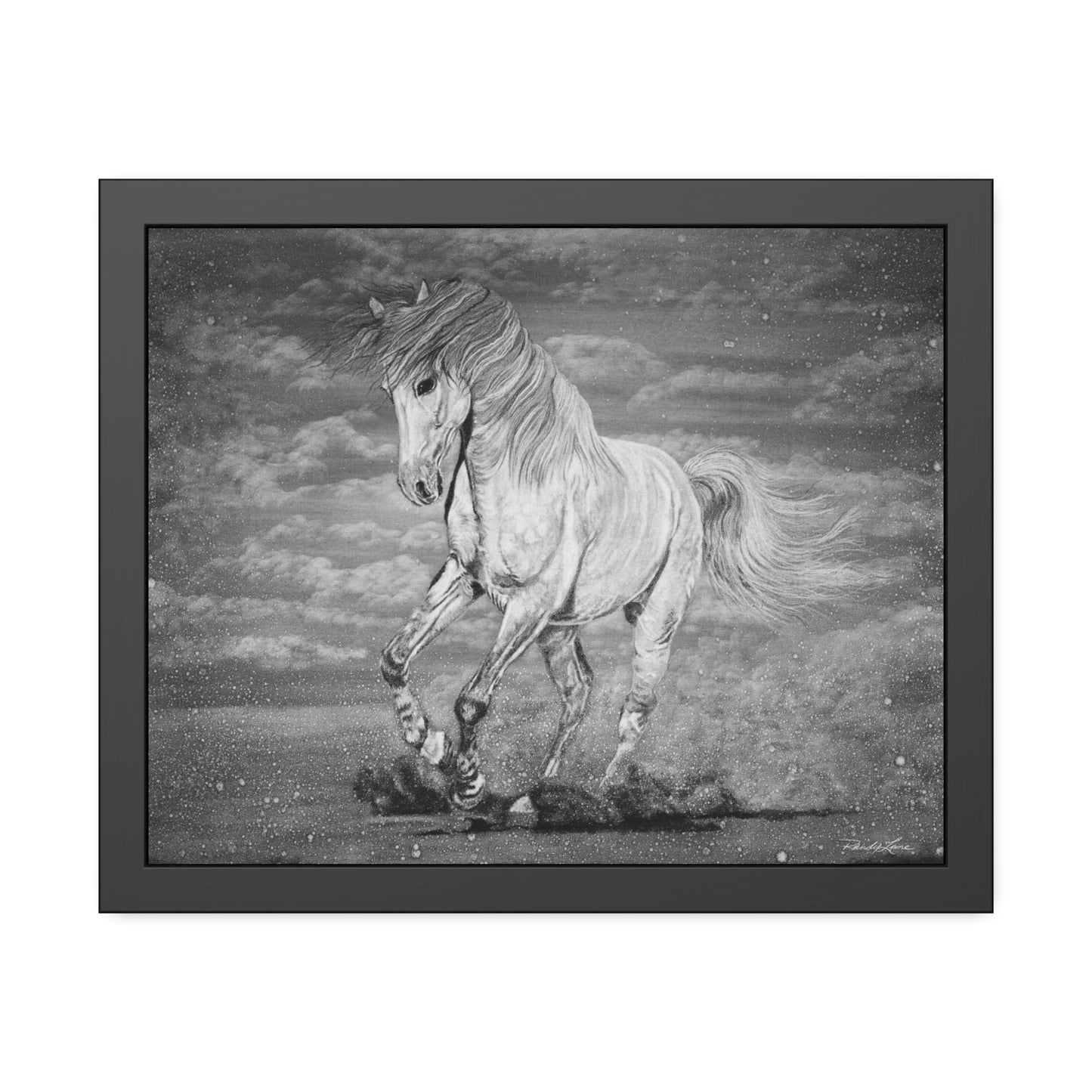 Equine Elegance. Prancing Horse Framed Fine Art Print