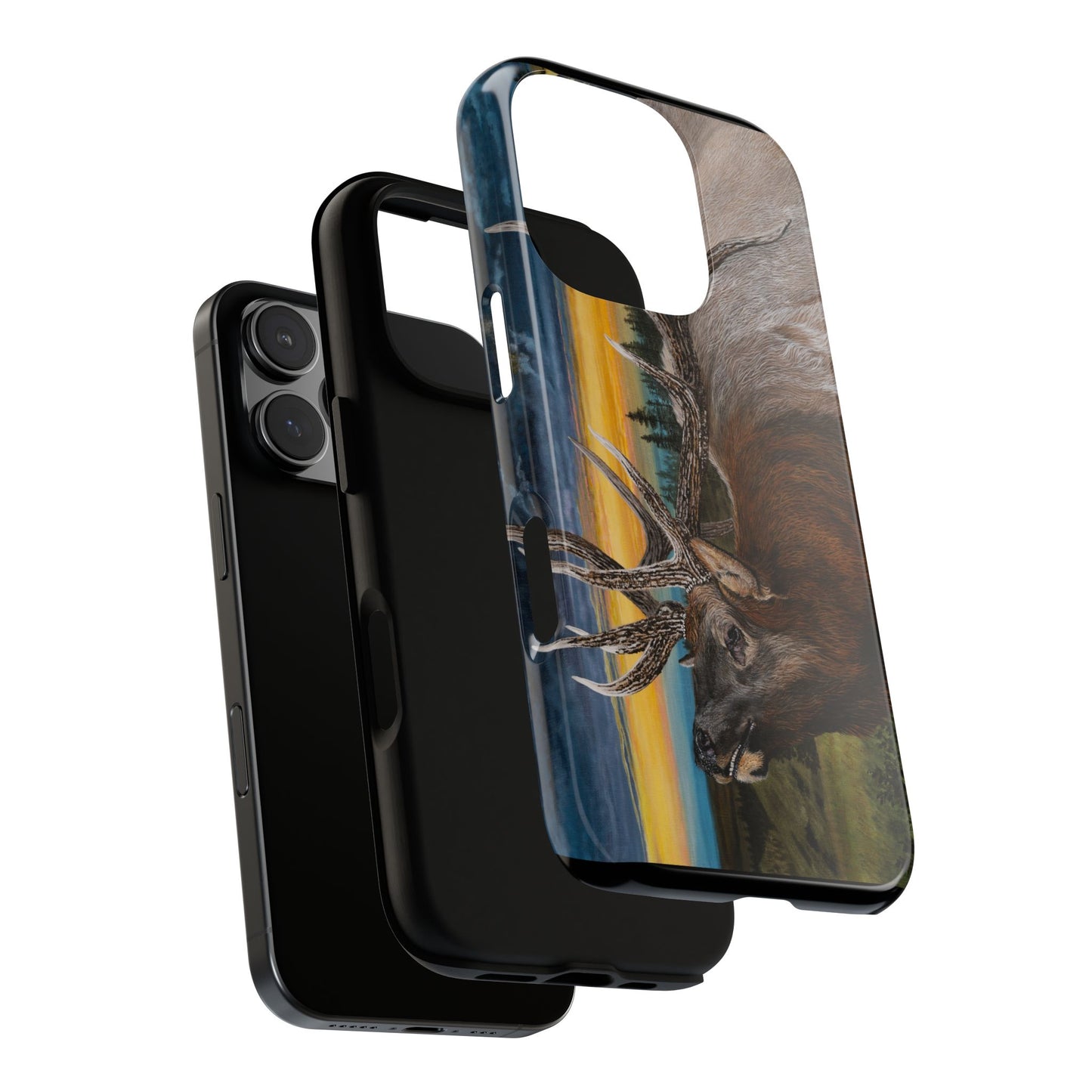 Sunset Serenade, Elk Phone Case