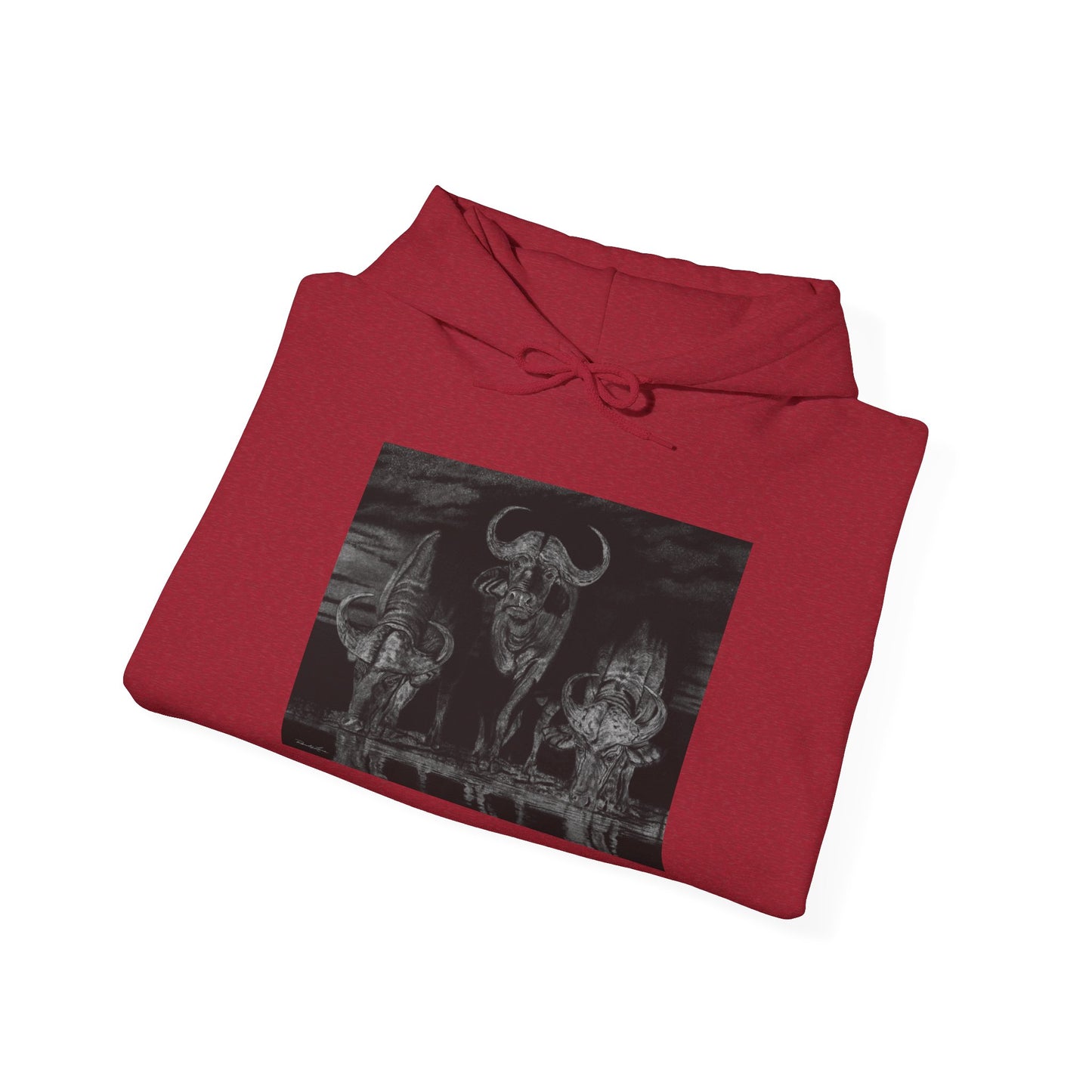 The Waterhole, Cape Buffalo Hooded Sweatshirt